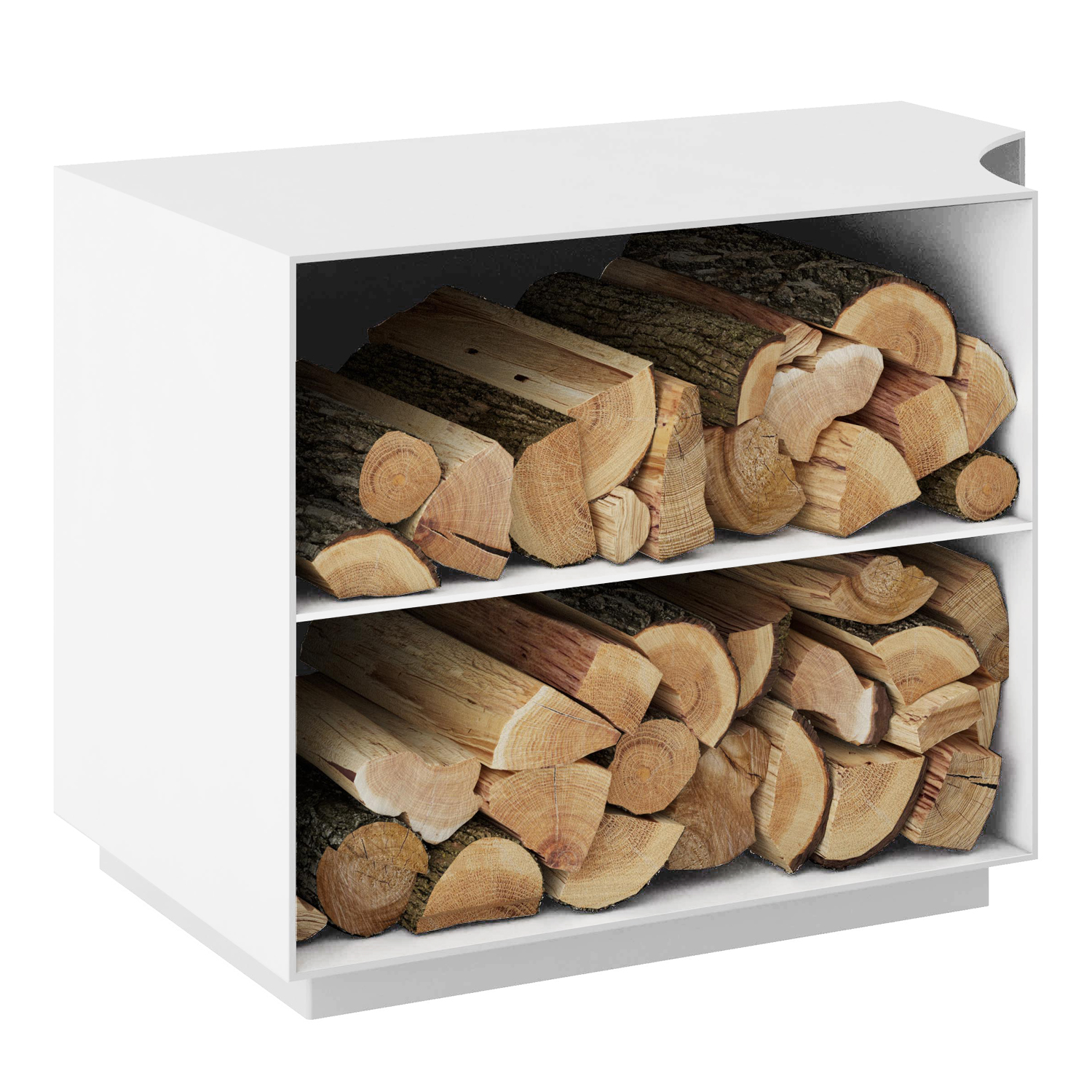 Spartherm Holzfach für Passo XS seitlich links Weiß
