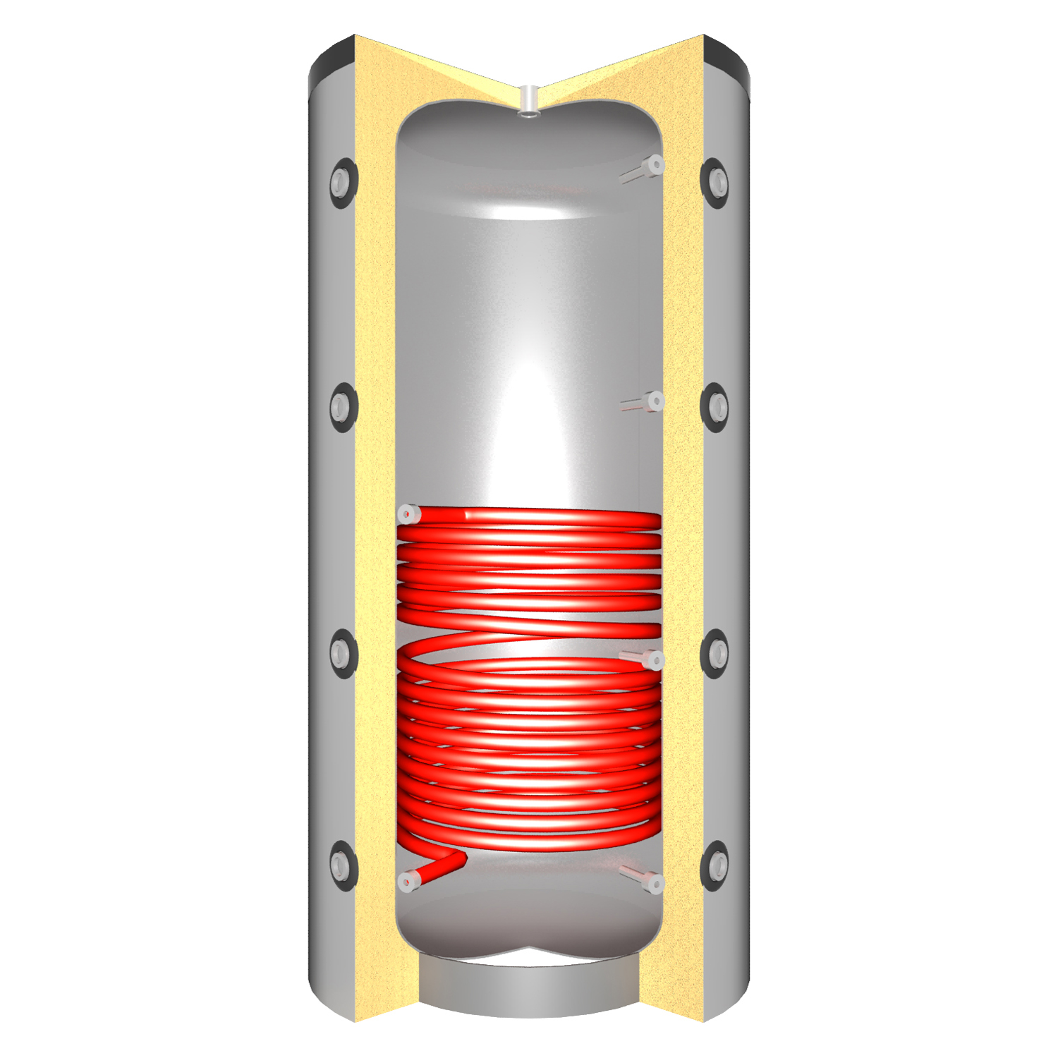 Pufferspeicher TPSR 825 (718 Liter) mit 1x Solarwärmetauscher | Neodul-Isolierung Pufferspeicher TPSR 825 (718 Liter) mit 1x Solarwärmetauscher | Neodul-Isolierung