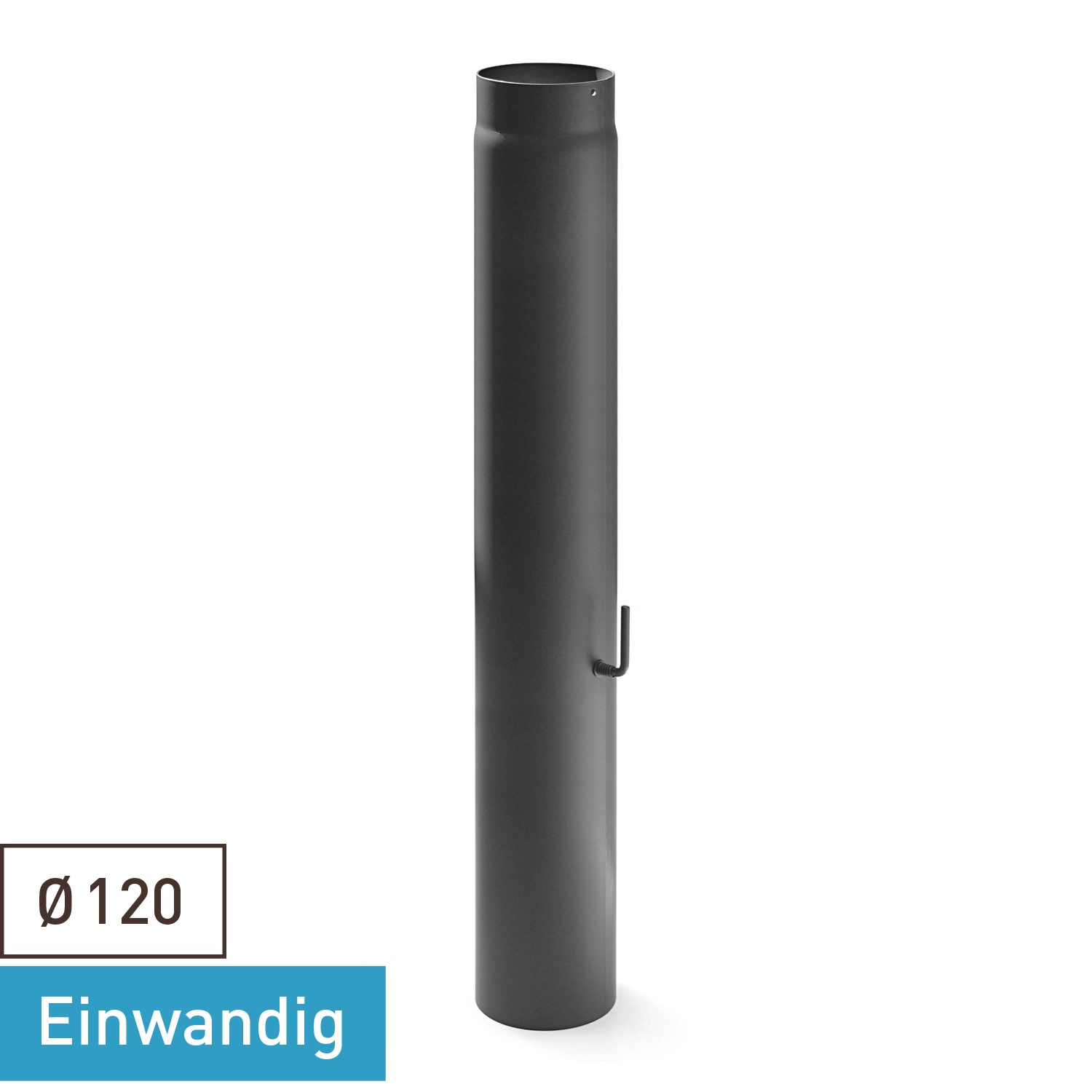 Raik Basic Zugregulierung 120mm gussgrau L: 1000mm für Rauchrohr / Ofenrohr