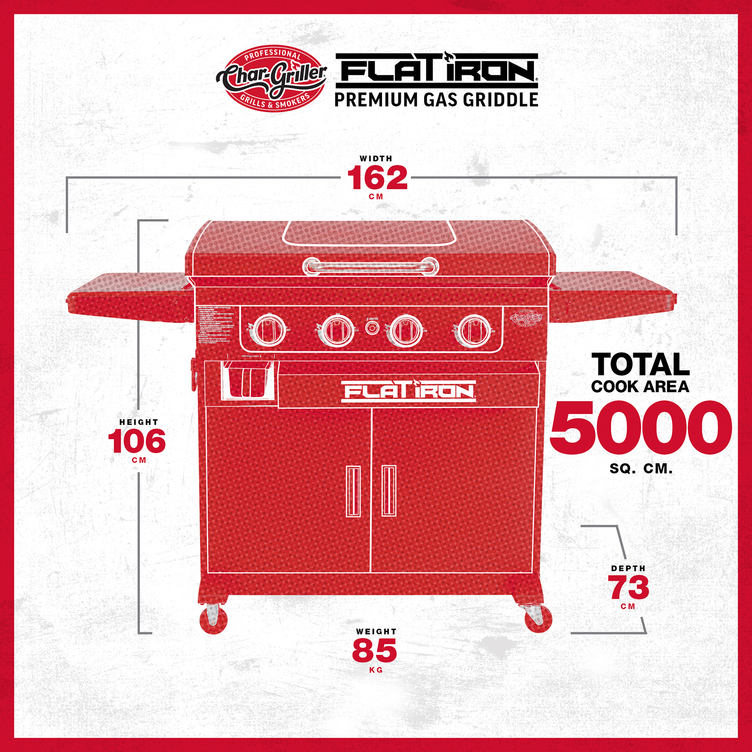 Char-Griller Flat Iron 4 Brenner Griddle Gasgrill