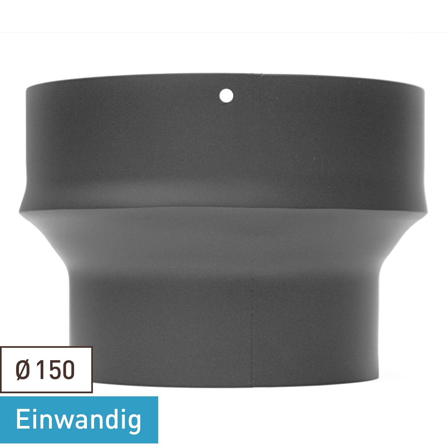 Raik Basic Erweiterung 150mm – 200mm gussgrau für Rauchrohr / Ofenrohr