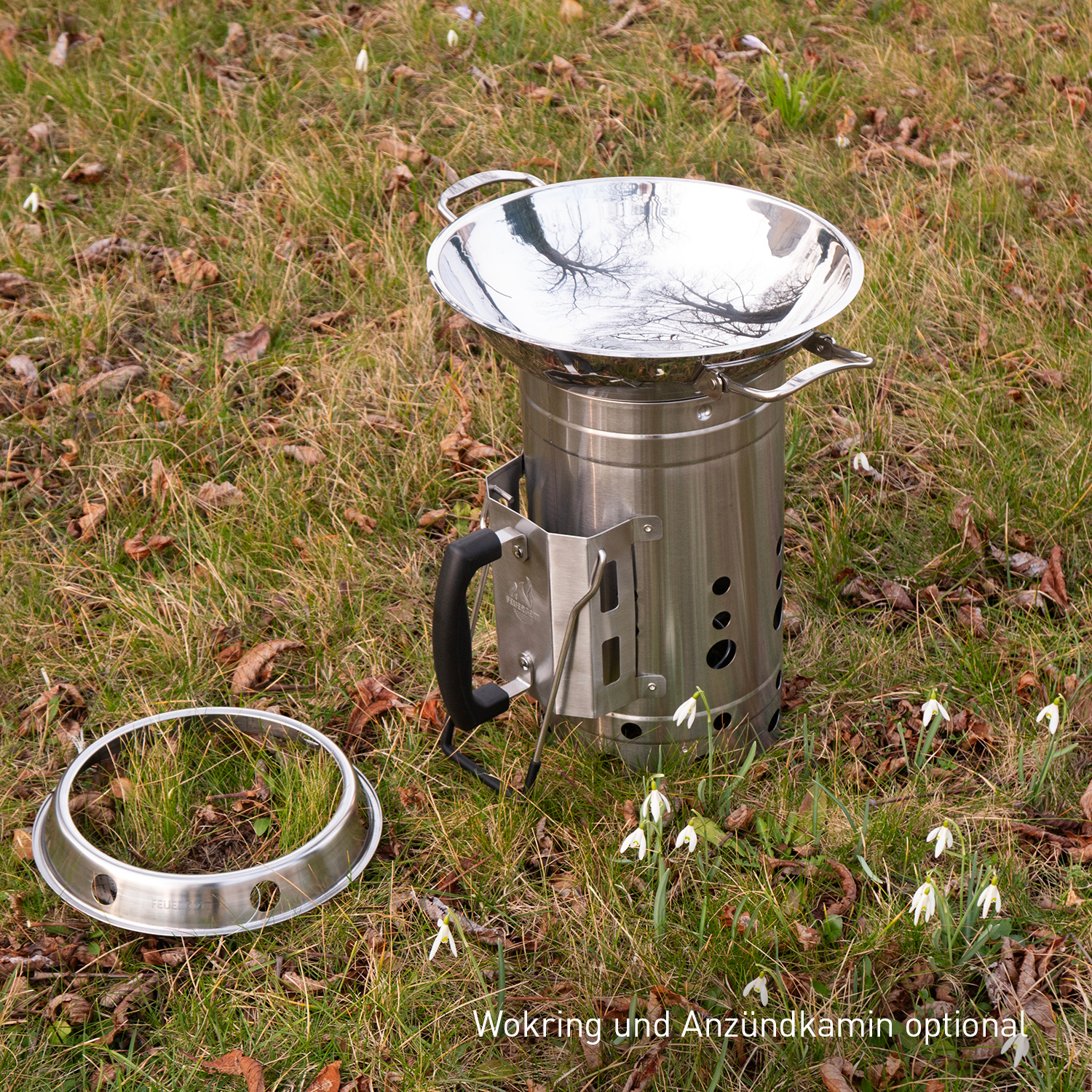 Feuergott Wok Edelstahl