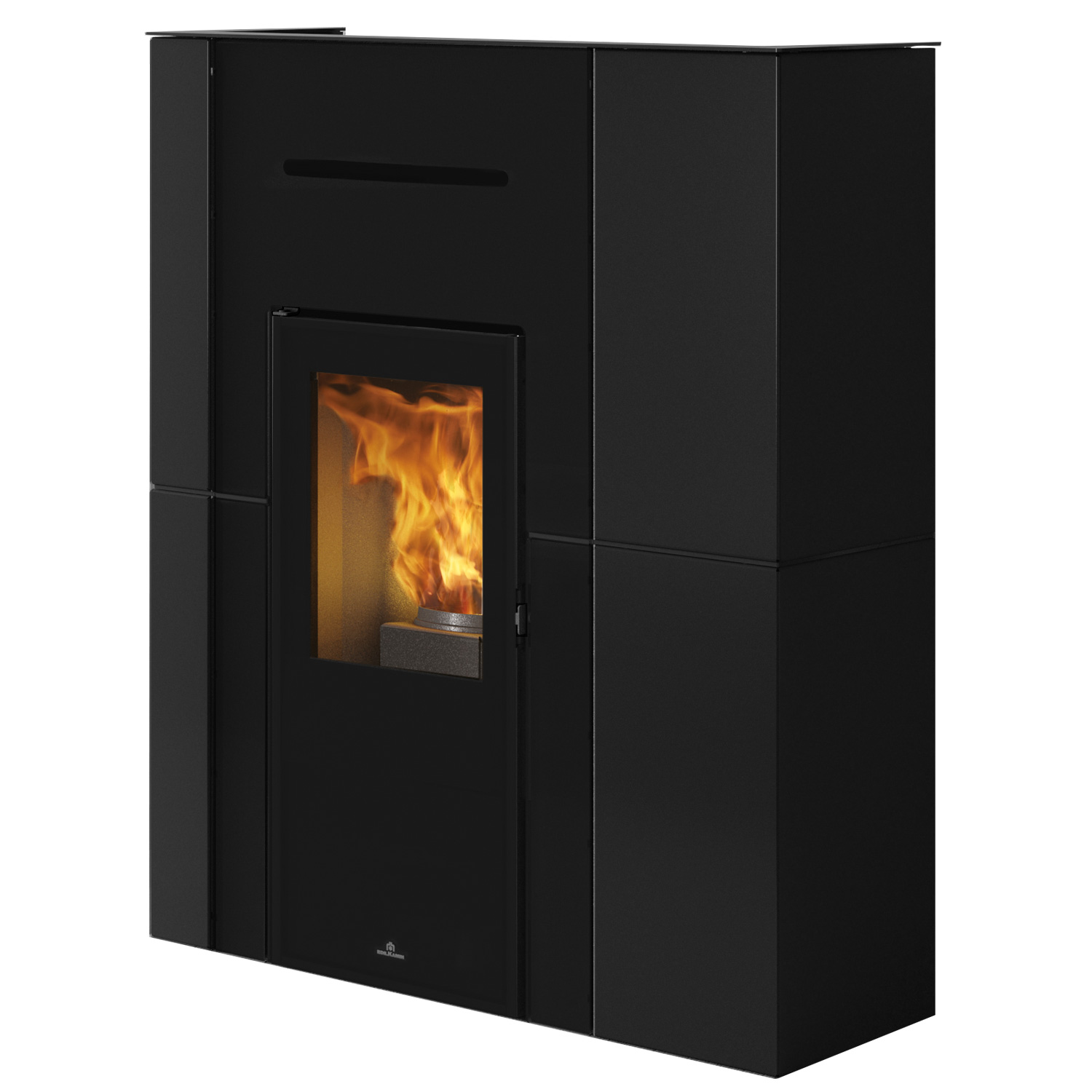 Edilkamin Blade H 15 wasserführender Pelletofen Stahl / Glas Schwarz