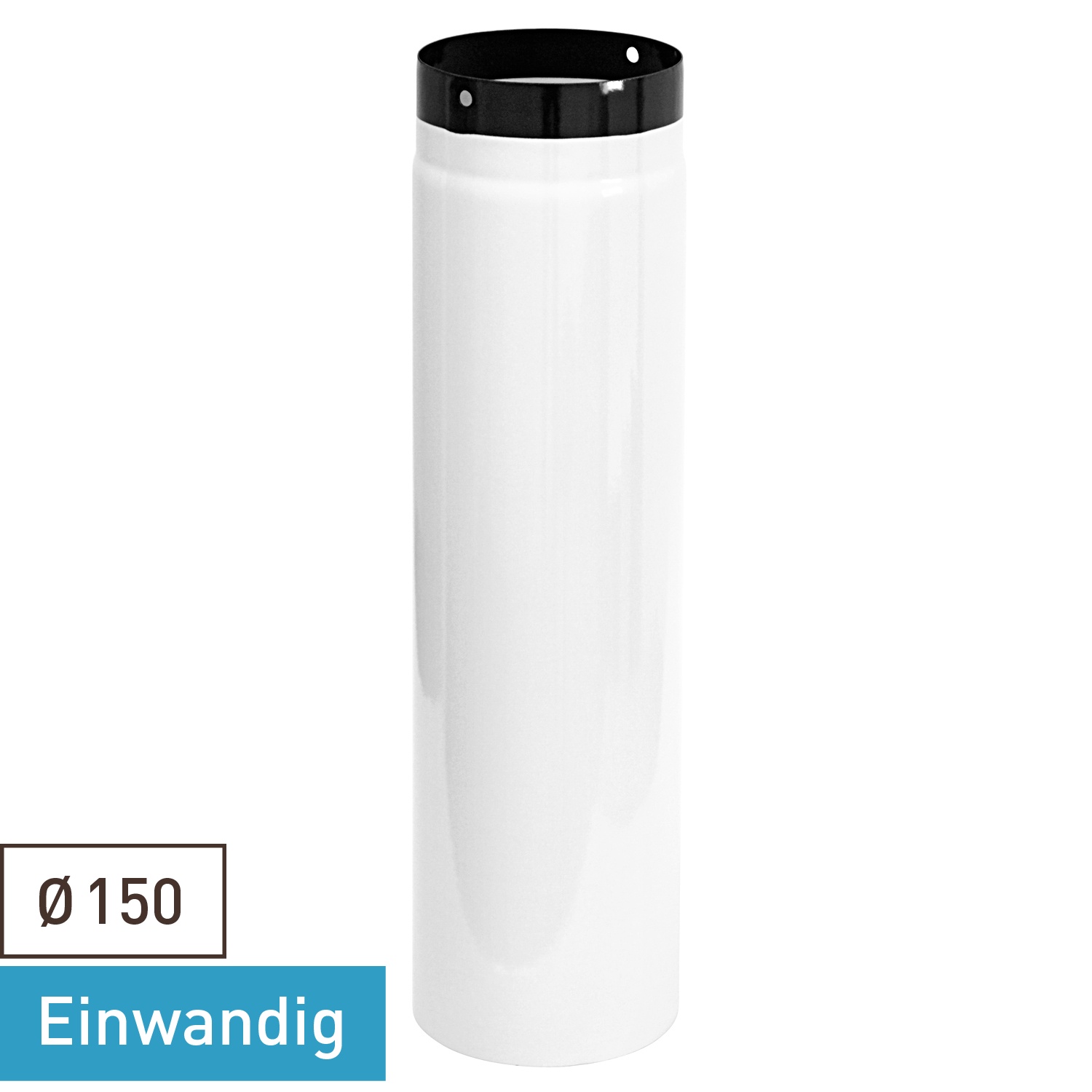 Raik Rauchrohr / Ofenrohr Emaille 150mm - 500mm Weiß