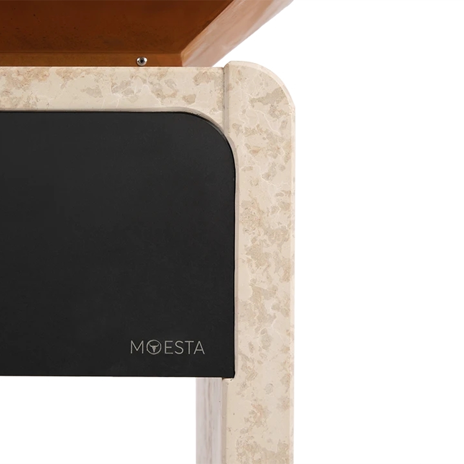 Moesta One Fireplace Naturstein Kanfanar mit Lavastein Grillplatte