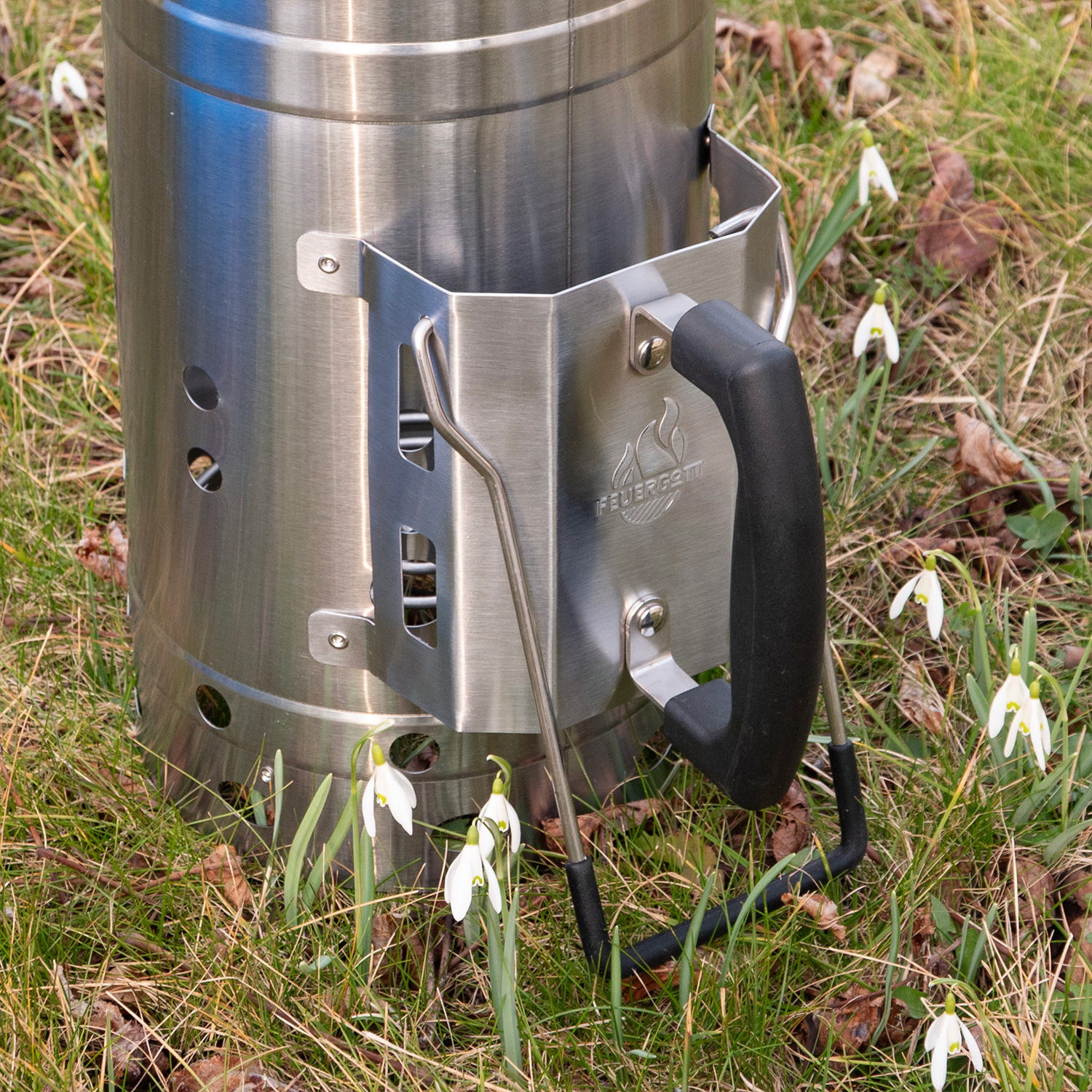 Feuergott Anzündkamin XXL Edelstahl Feuergott Anzündkamin XXL Edelstahl