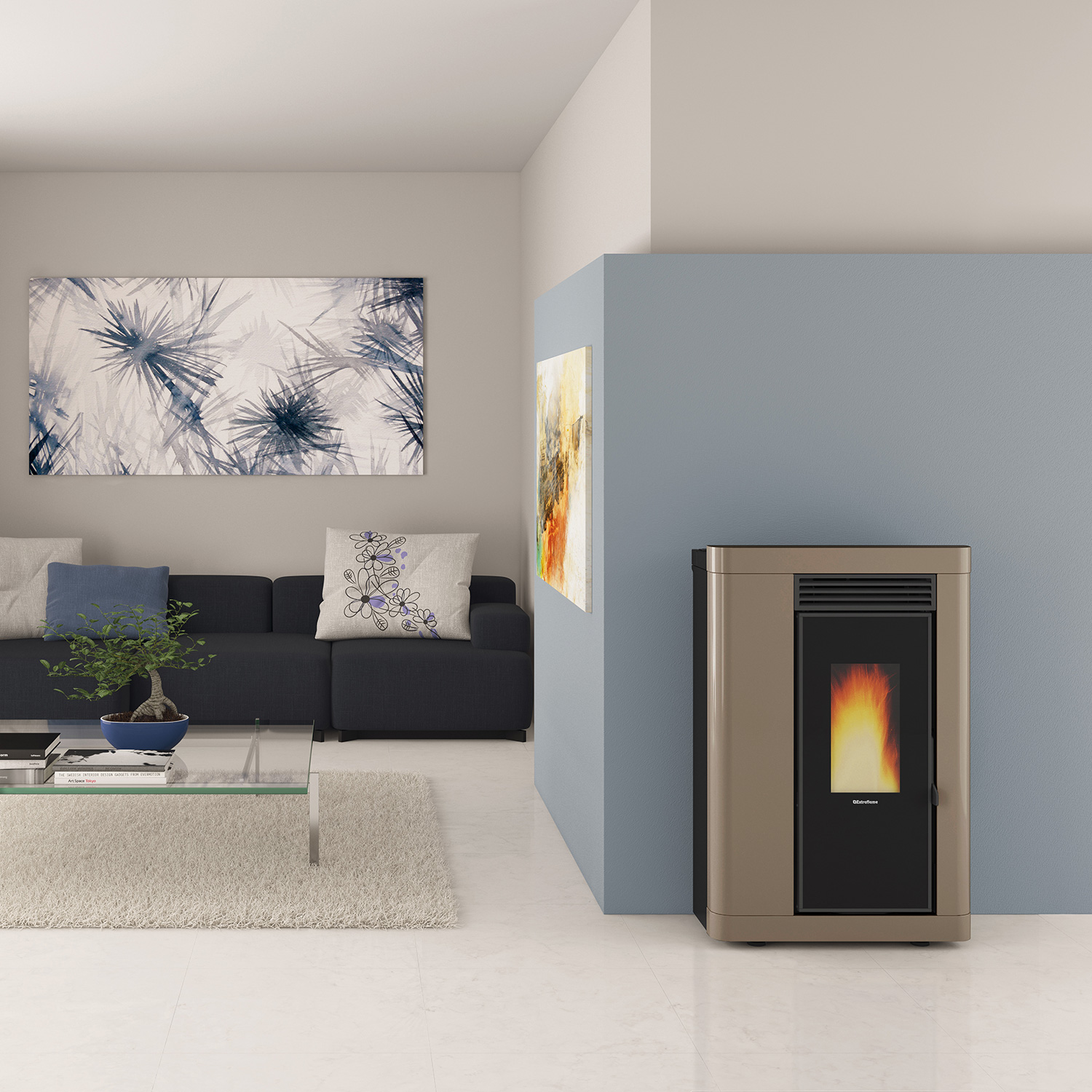 Extraflame Annabella AD Evo Pelletofen Stahl Tortora Matt