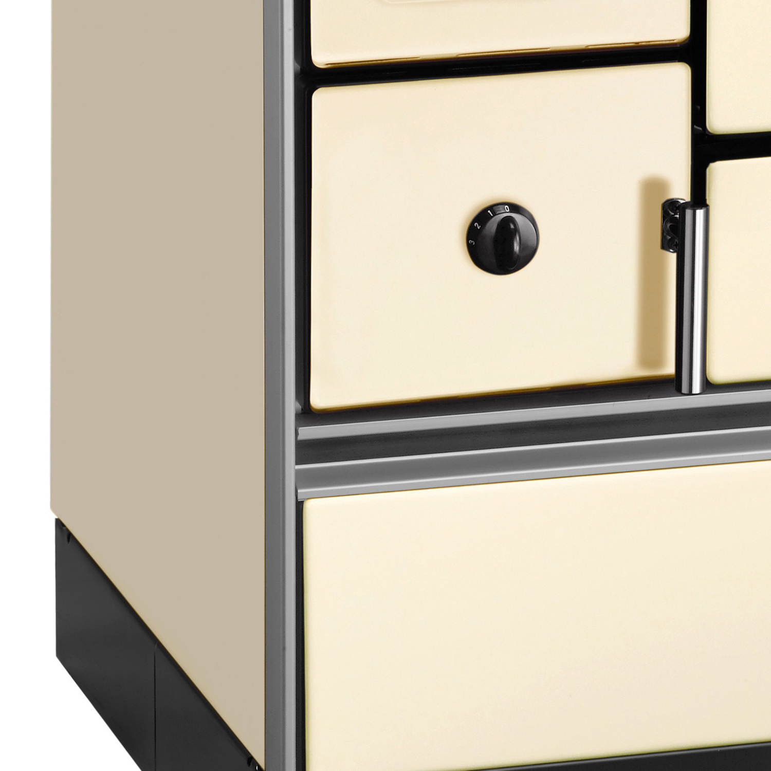 Westminster K76F-70 Küchenofen Stahl elfenbein, rechts