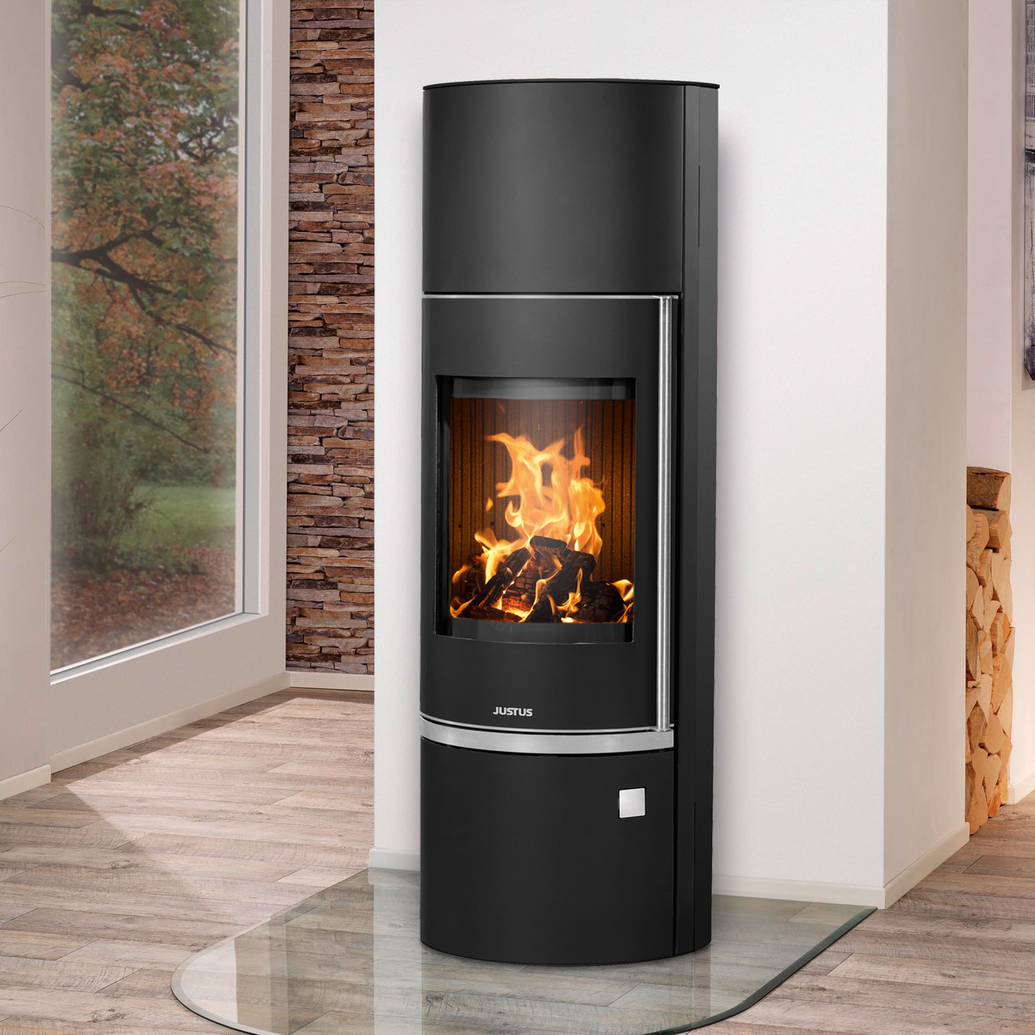 Justus Faro W+ 2.0 Kaminofen Stahl Schwarz Justus Faro W+ 2.0 Kaminofen Stahl Schwarz