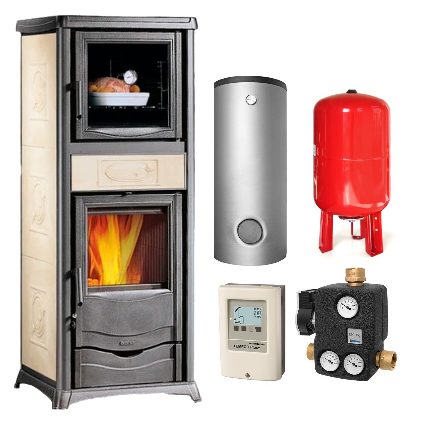 La Nordica Termorossella Plus Forno DSA 16 Liberty Panna Komplett-Set + Kombispeicher THKE 600 + SWT, inkl. Isolierung