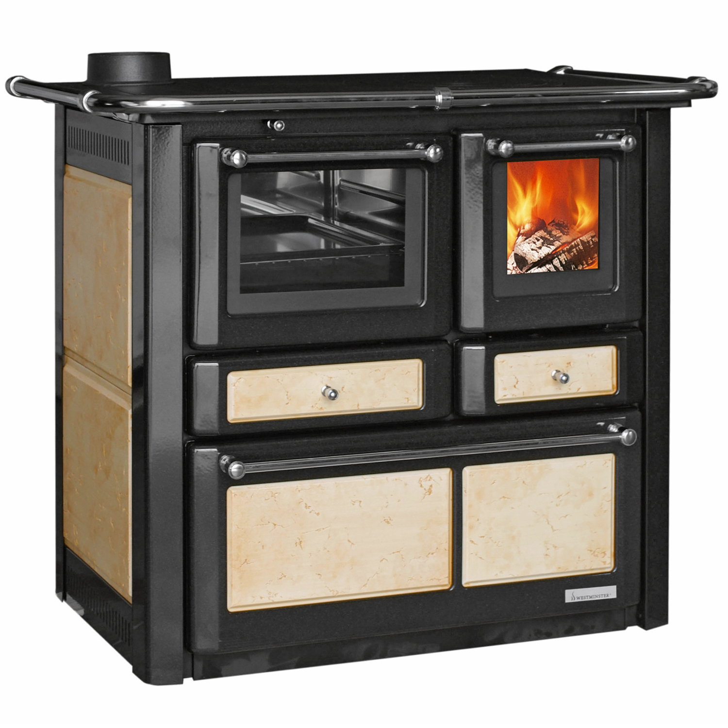 Wamsler K 85 F Küchenofen Keramik Antik, Backfach links