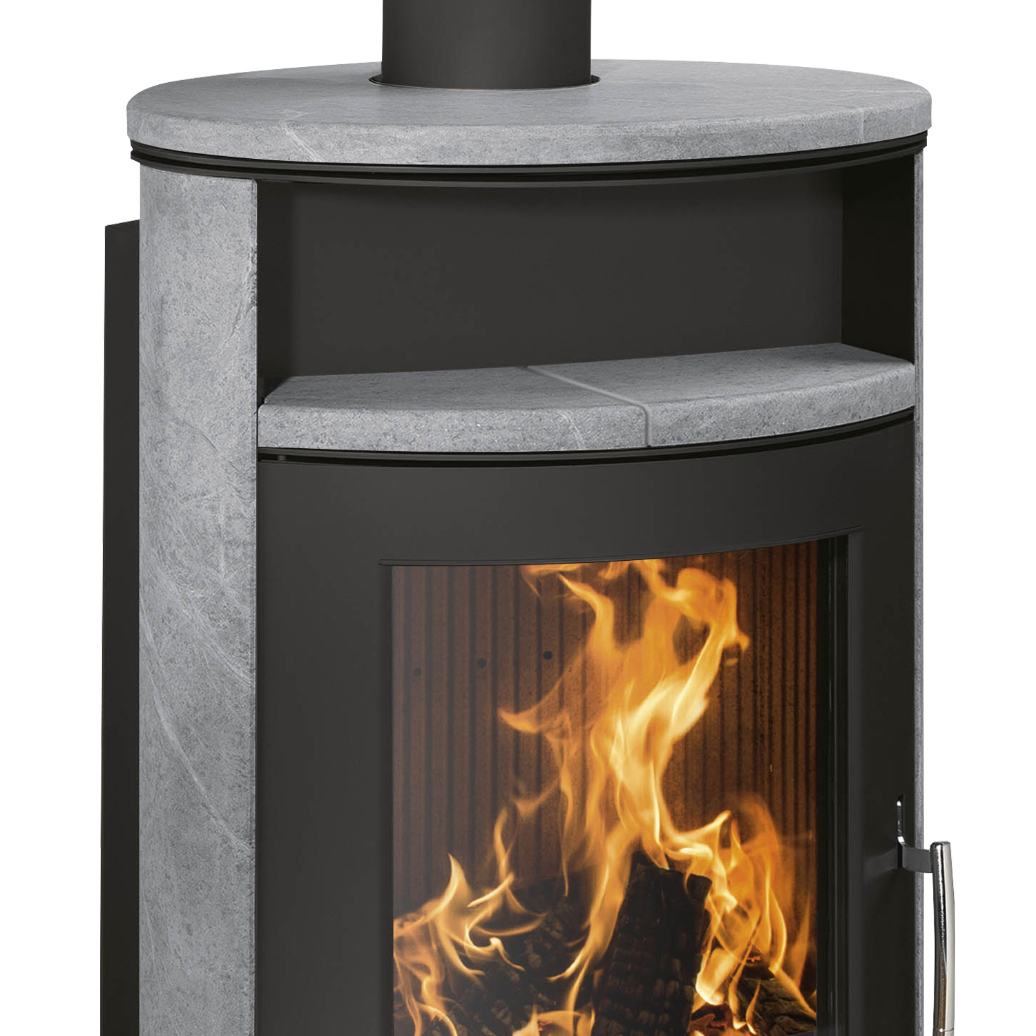 Justus Island Aqua II Wasserführender Kaminofen Stahl Schwarz / Speckstein Justus Island Aqua II Wasserführender Kaminofen Stahl Schwarz / Speckstein