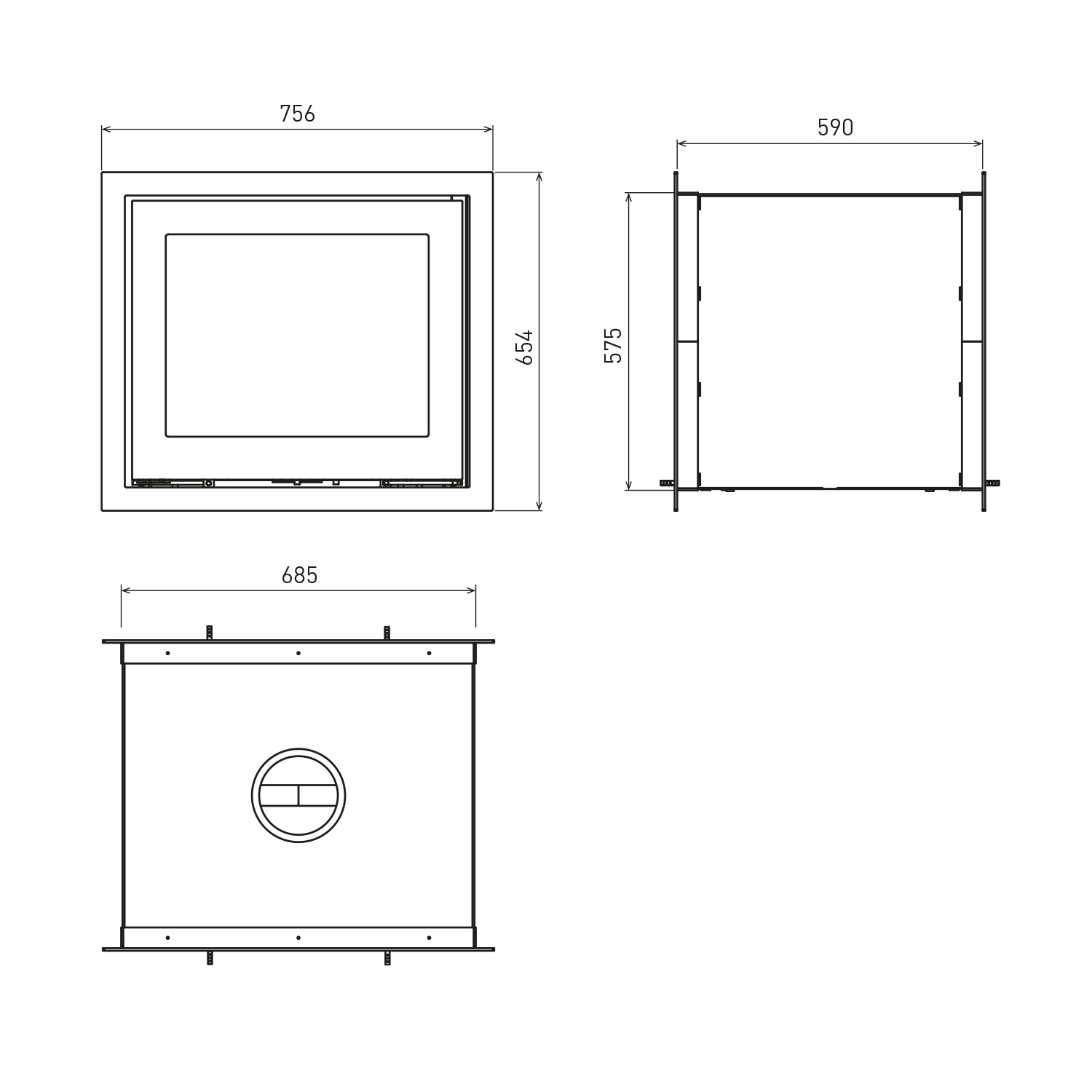 Lotus H570 T Kamineinsatz Farbe Schwarz, Scharniere links Lotus H570 T Kamineinsatz Farbe Schwarz, Scharniere links