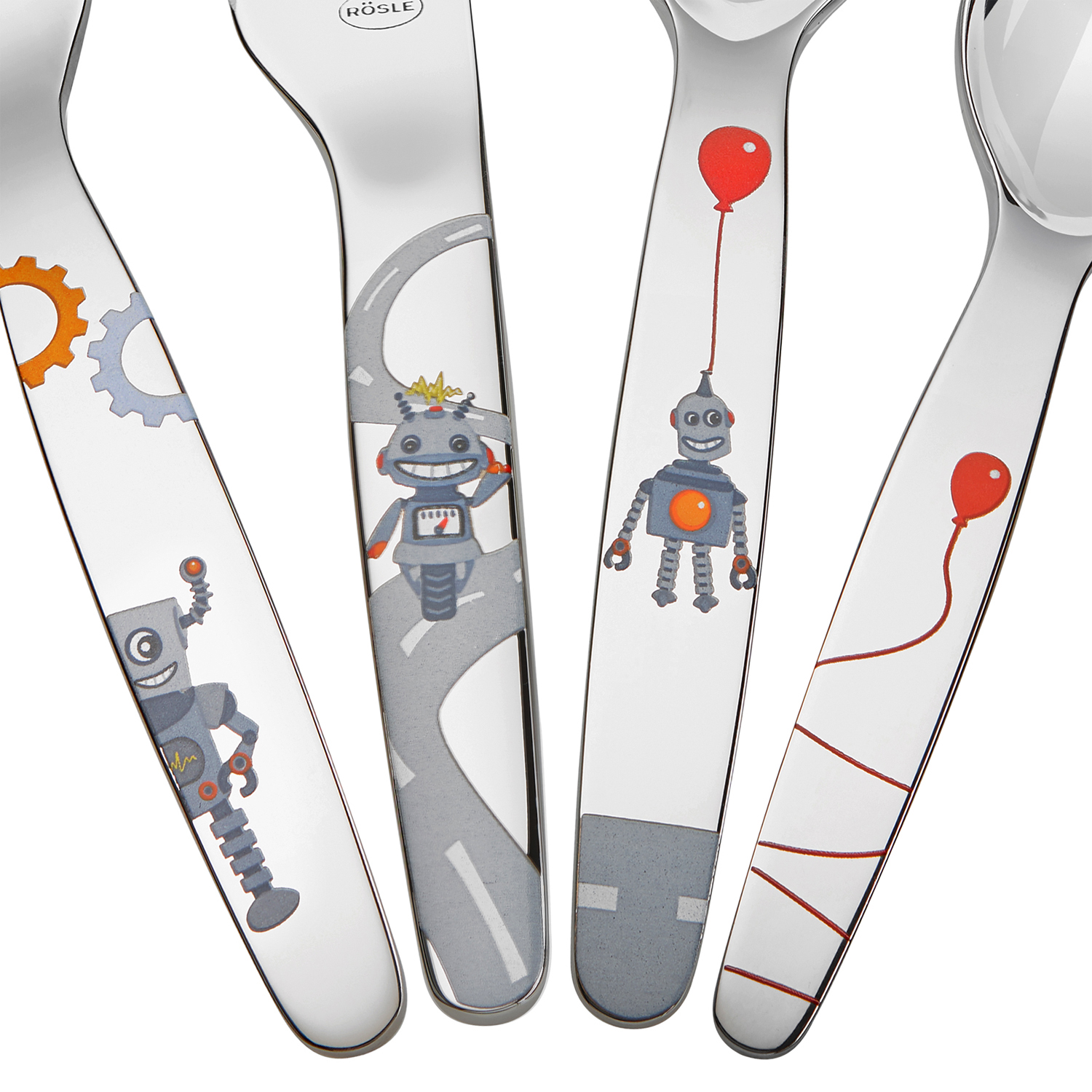 RÖSLE Kinderbesteck Kleiner Roboter Set 4-tlg. RÖSLE Kinderbesteck Kleiner Roboter Set 4-tlg.