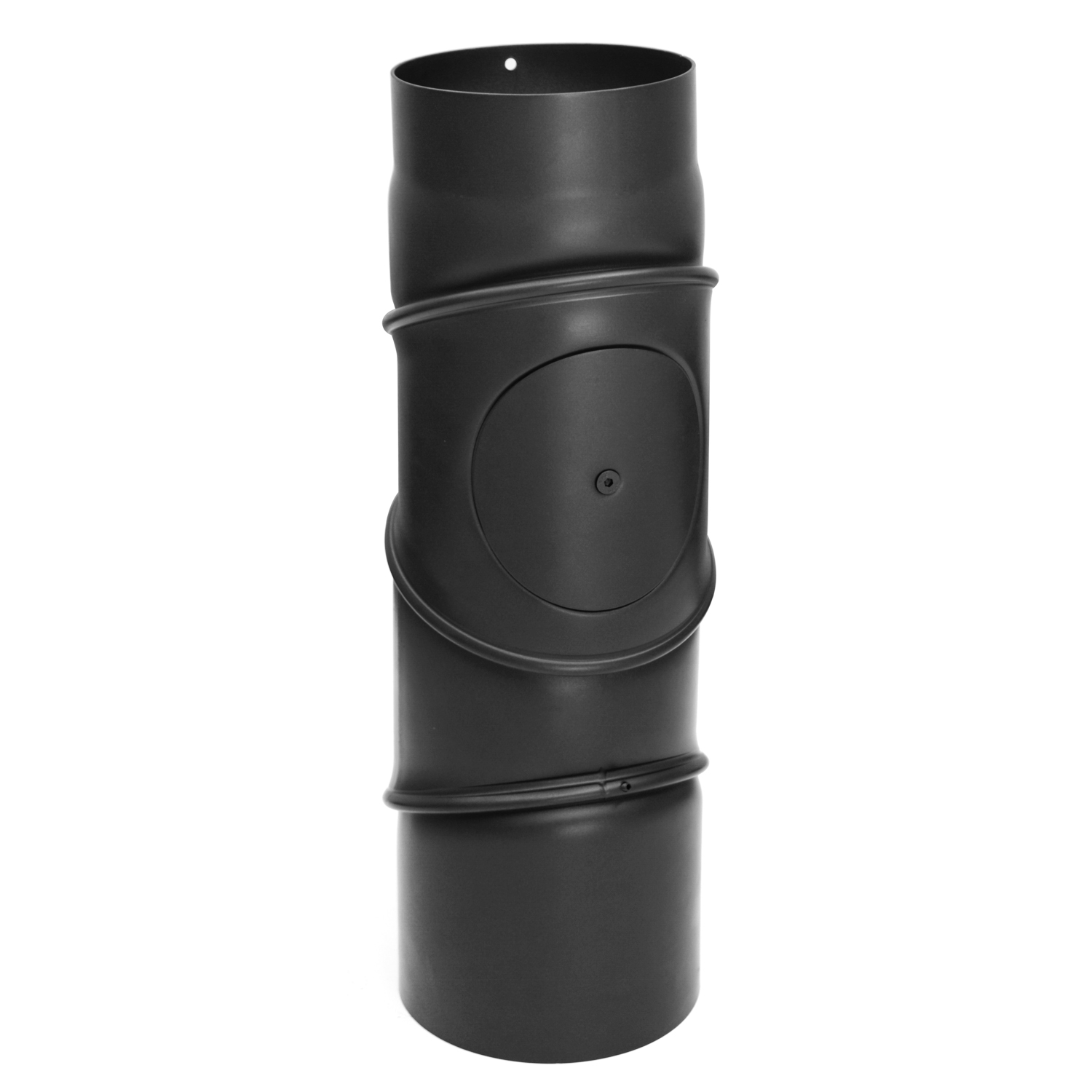 Raik Basic Multibogen 130mm schwarz mit Tür – 4teilig für Rauchrohr / Ofenrohr