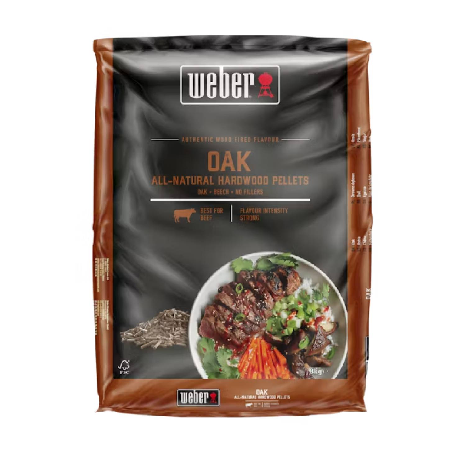 Weber 100 % natürliche Holzpellets aus Eichenholz 9 kg