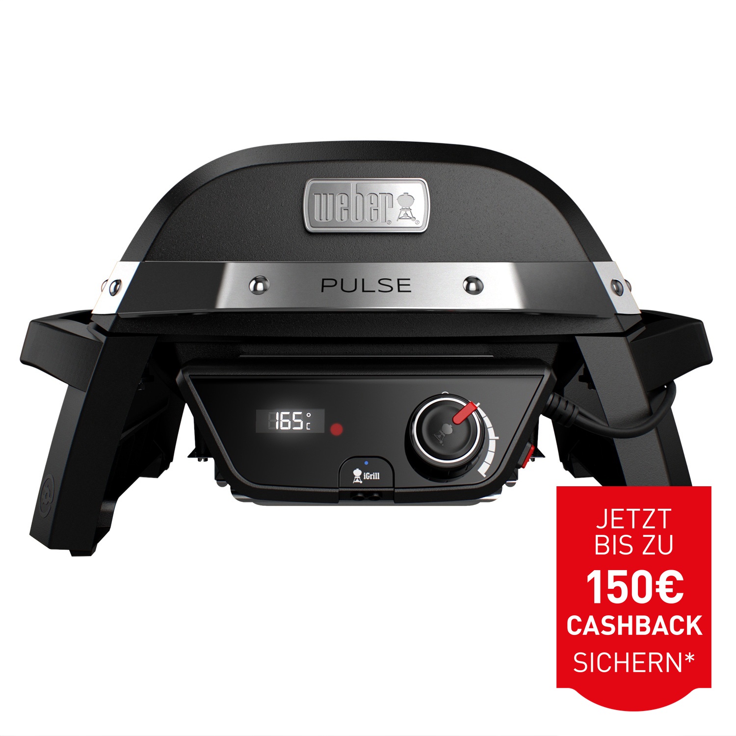 Weber PULSE 1000 Elektro-Tischgrill Schwarz