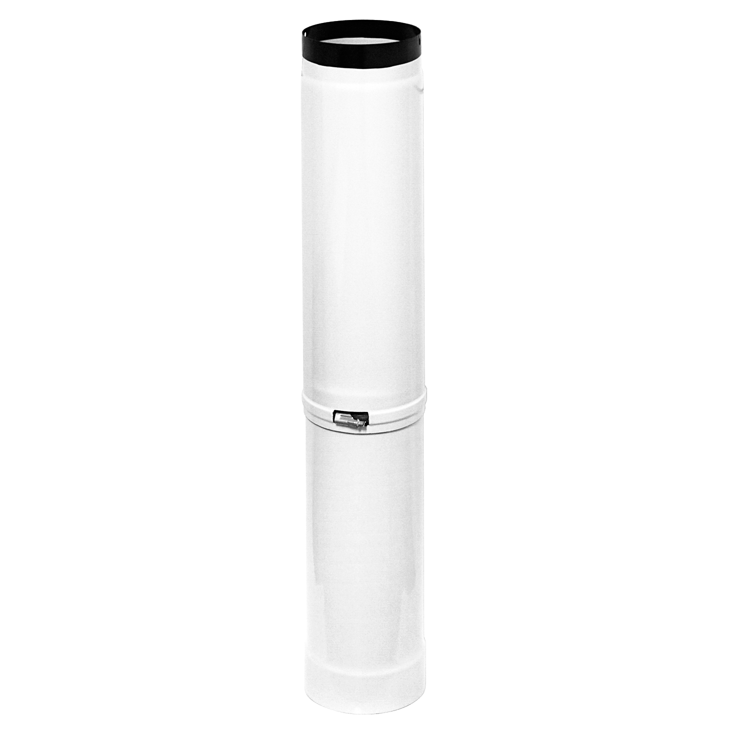 Raik Rauchrohr / Ofenrohr Emaille 150mm - Teleskoprohr Weiß
