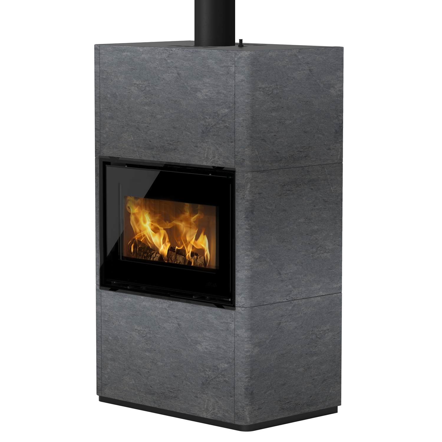 Lotus Beto 470M Kaminofen Magic Tür, Topplatte Schwarz