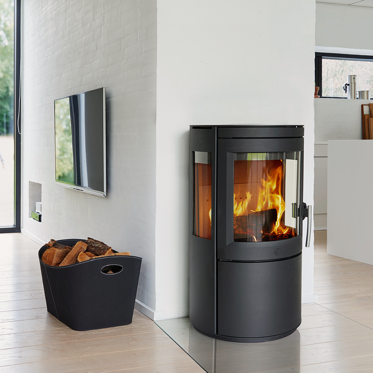 Varde Ovne Cardiff Air Kaminofen Stahl Schwarz Varde Ovne Cardiff Air Kaminofen Stahl Schwarz