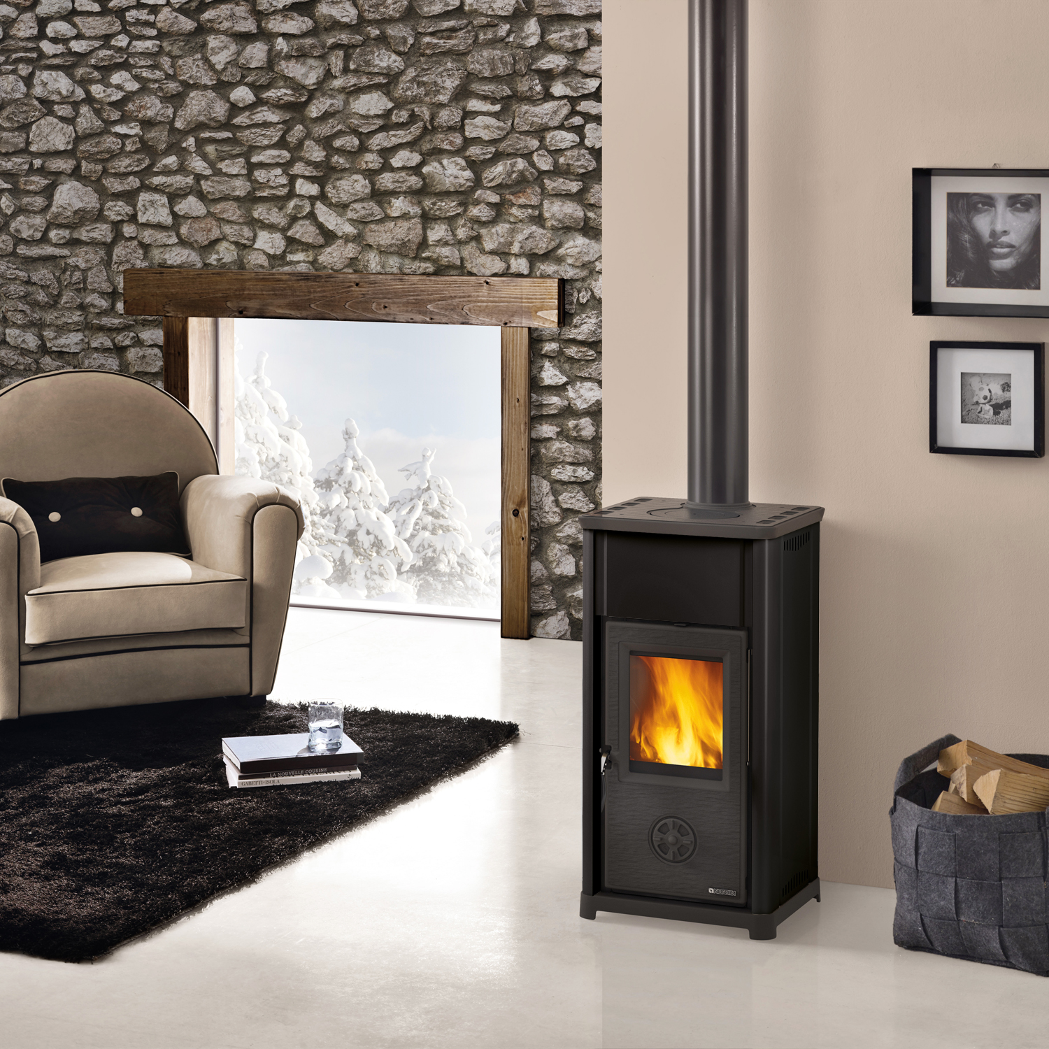 La Nordica Tea 16 Kaminofen Anthrazit