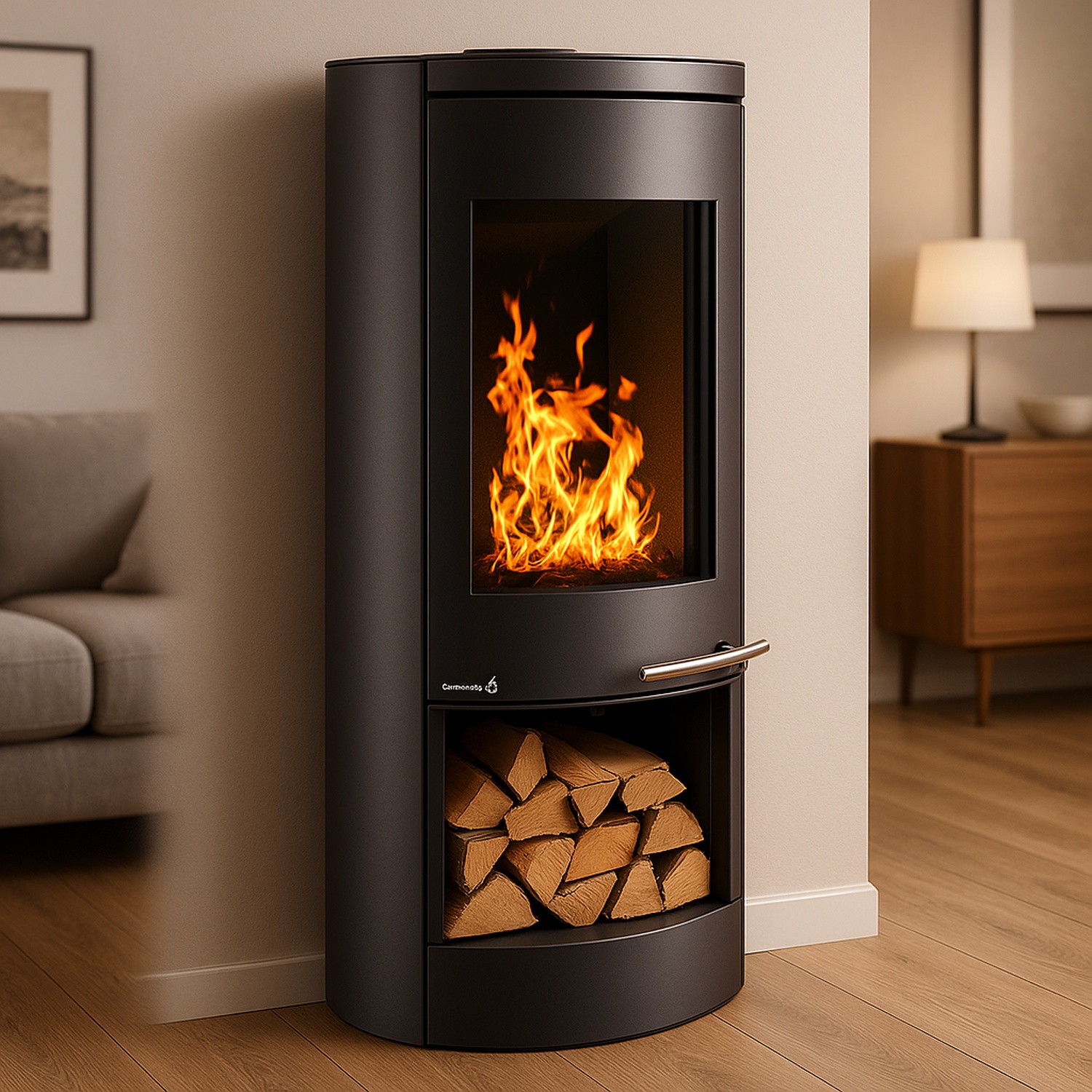 Wamsler Kaminofen Motho Stahl schwarz/grau