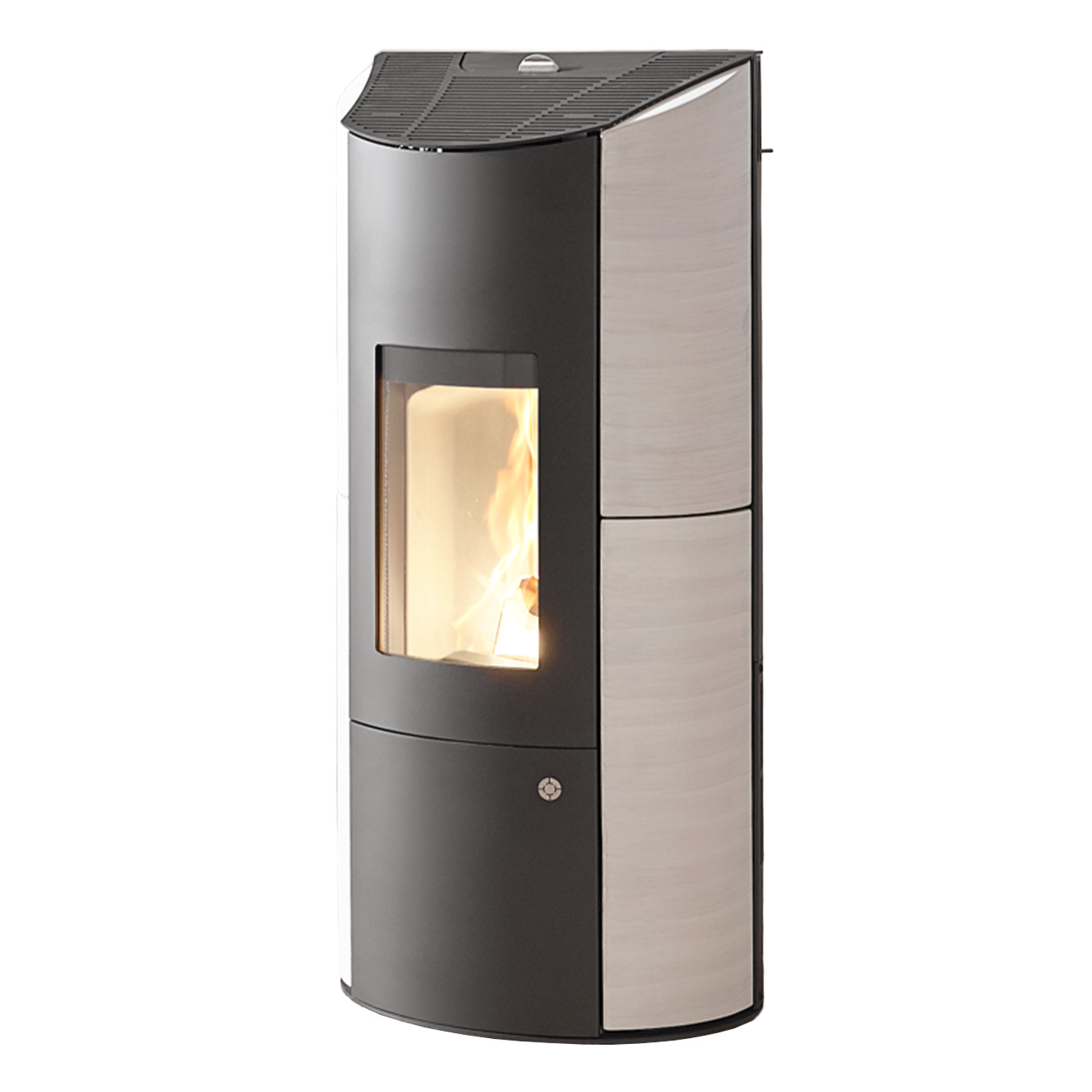 Olsberg Levana 3.0 Pelletofen Stahl Schwarz/Keramik Caffe Freddo 6kW