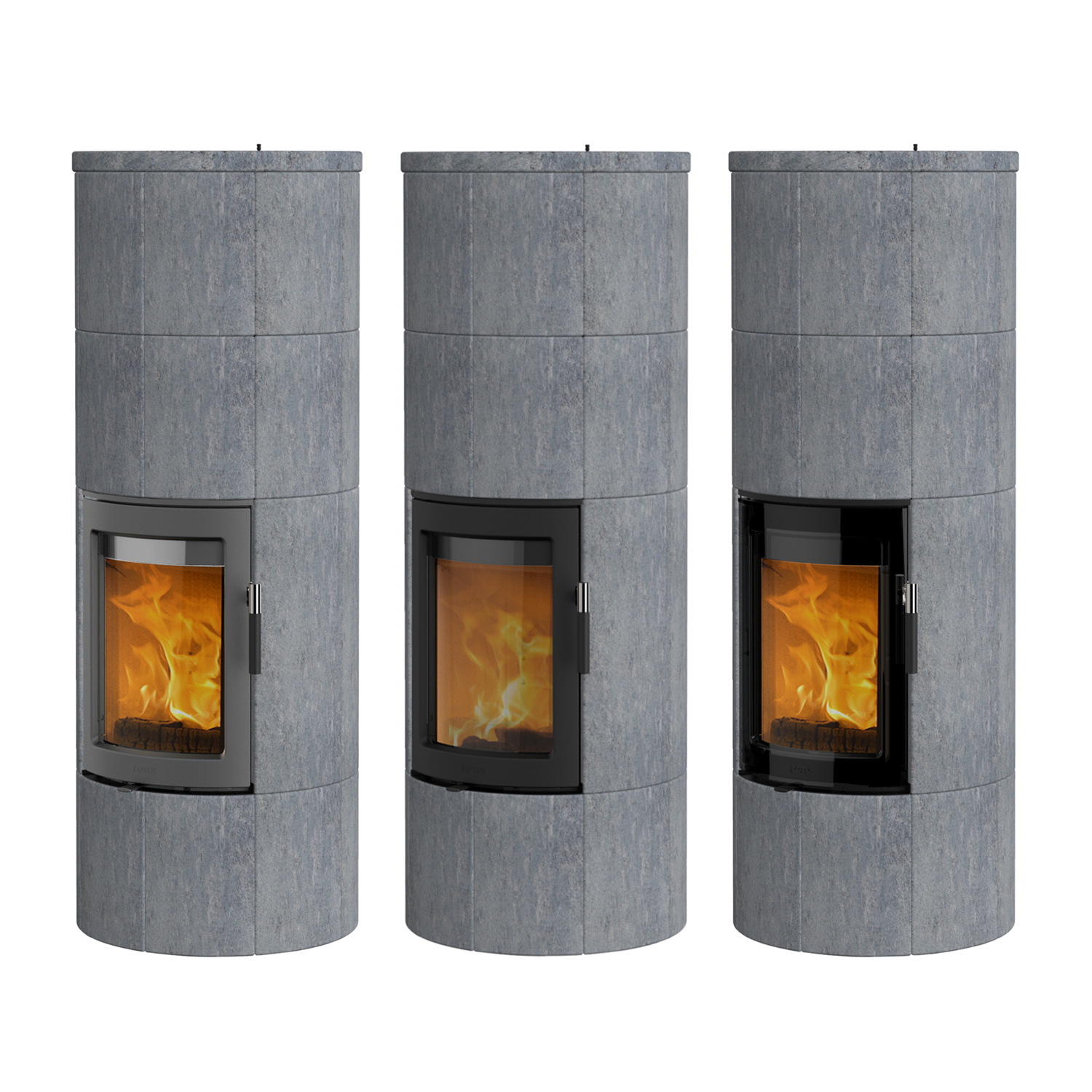 Lotus Maestro 2 Kaminofen Speckstein, Tür Magic, Rauchabgang oben