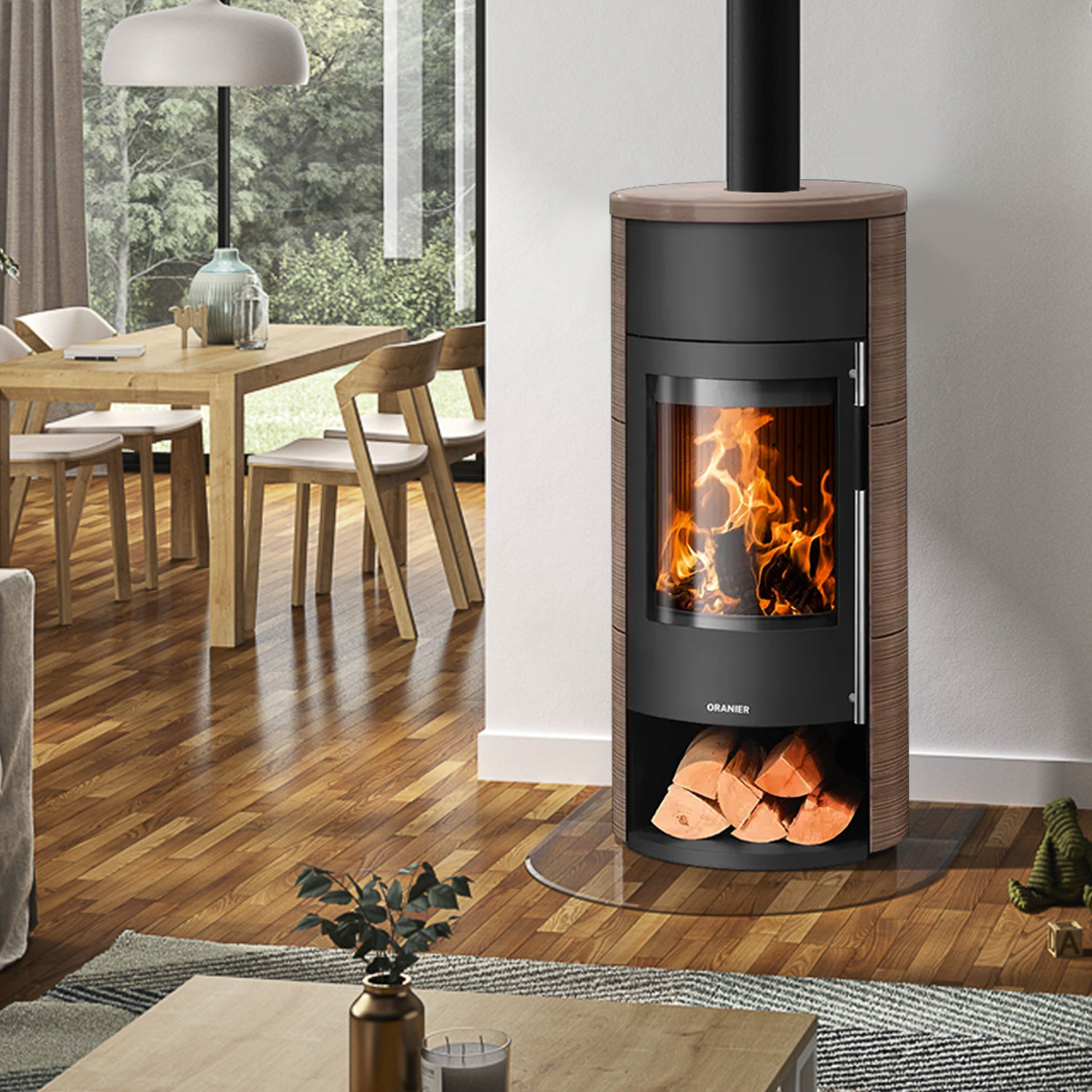 Oranier Polar Neo Aqua wasserführender Kaminofen Keramik Grappa