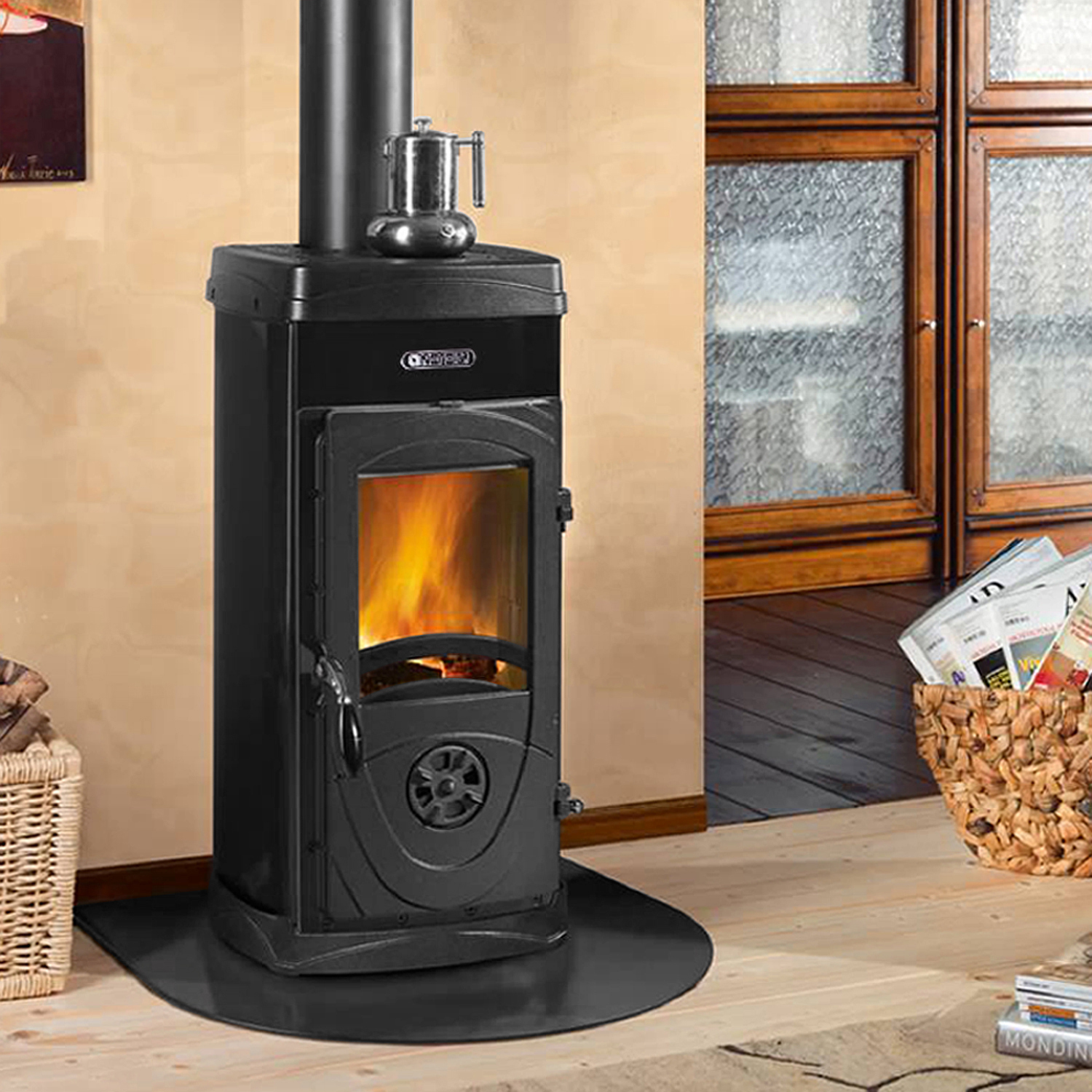 La Nordica Super Junior Lean Kaminofen Anthrazit