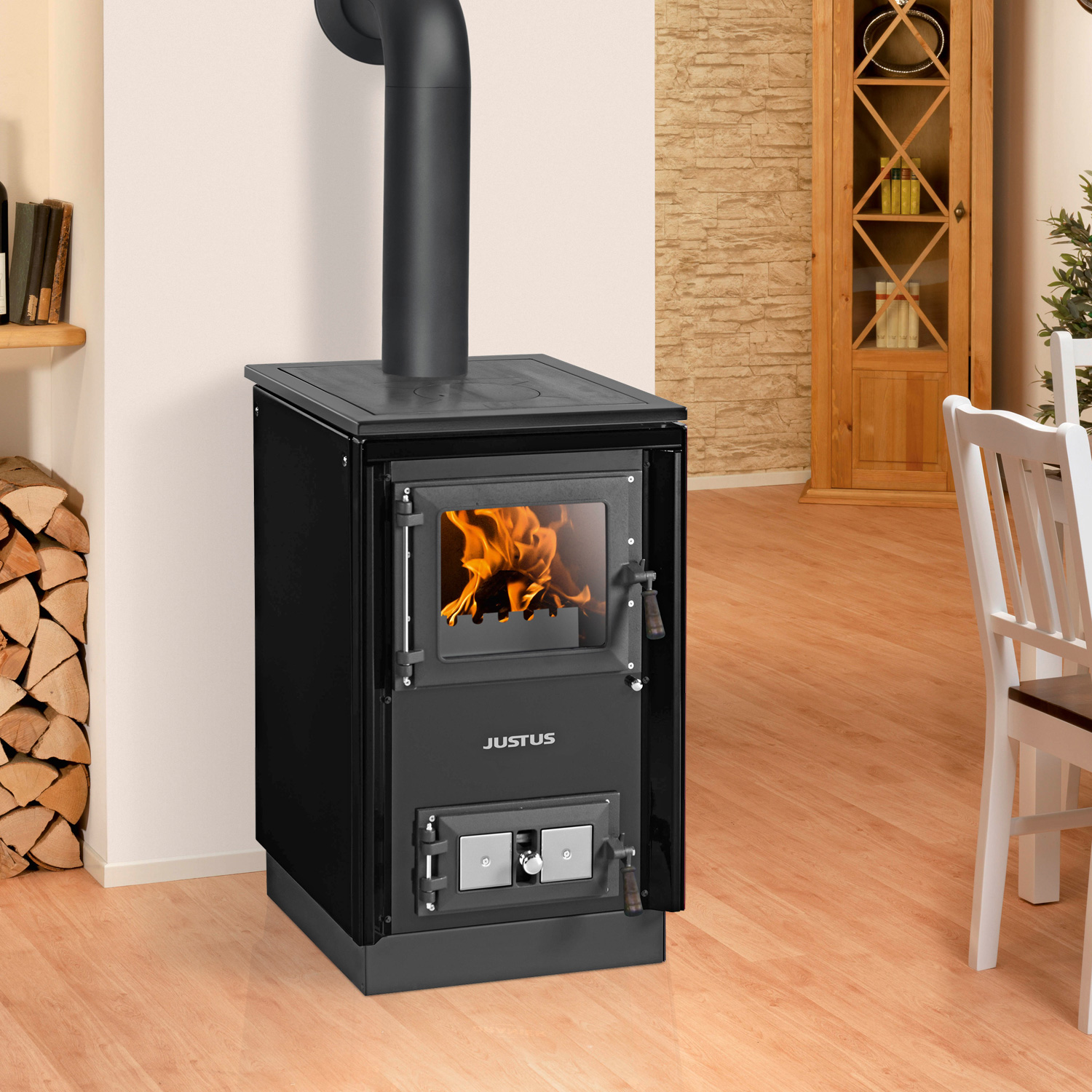 Justus Rustico-50 2.0 Küchenofen Schwarz Justus Rustico-50 2.0 Küchenofen Schwarz