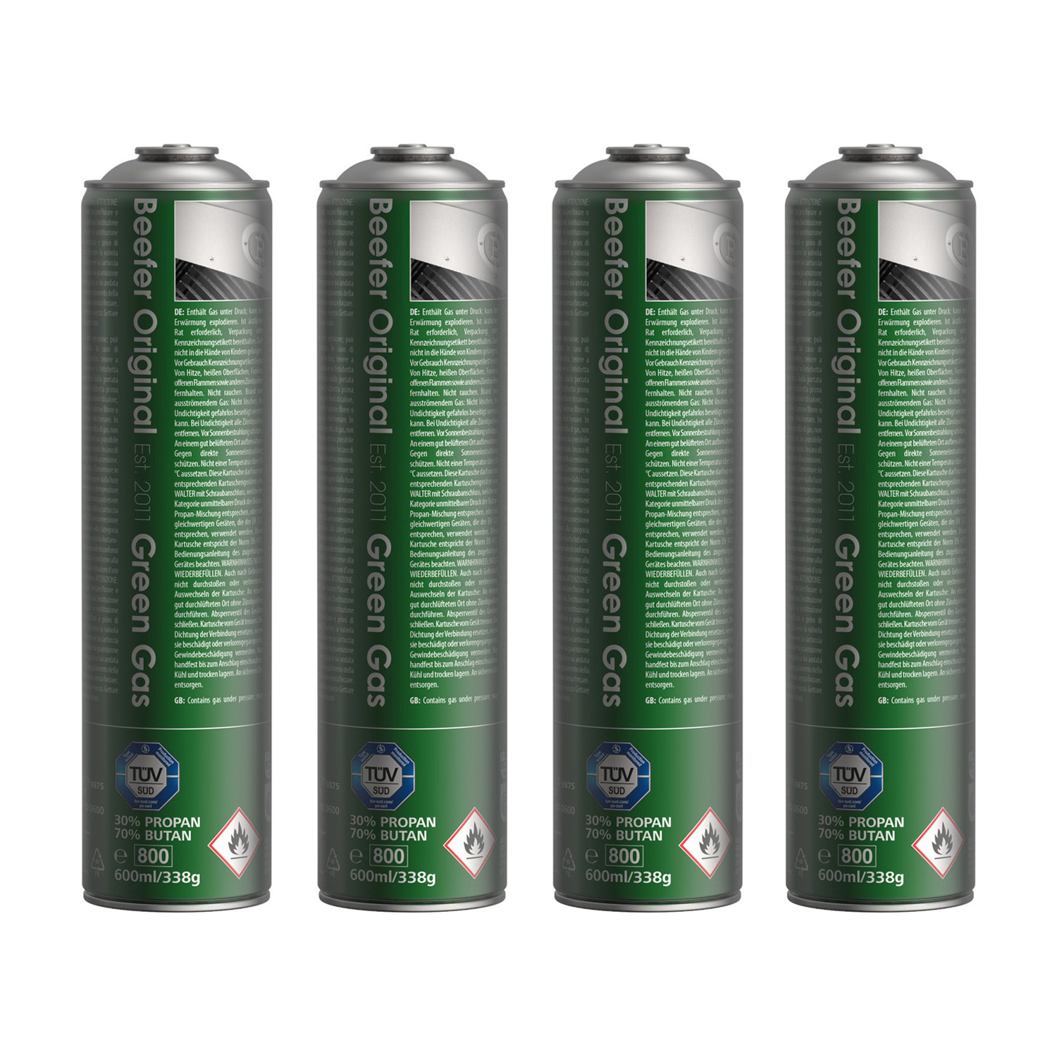 Beefer Green Gas 4er Set