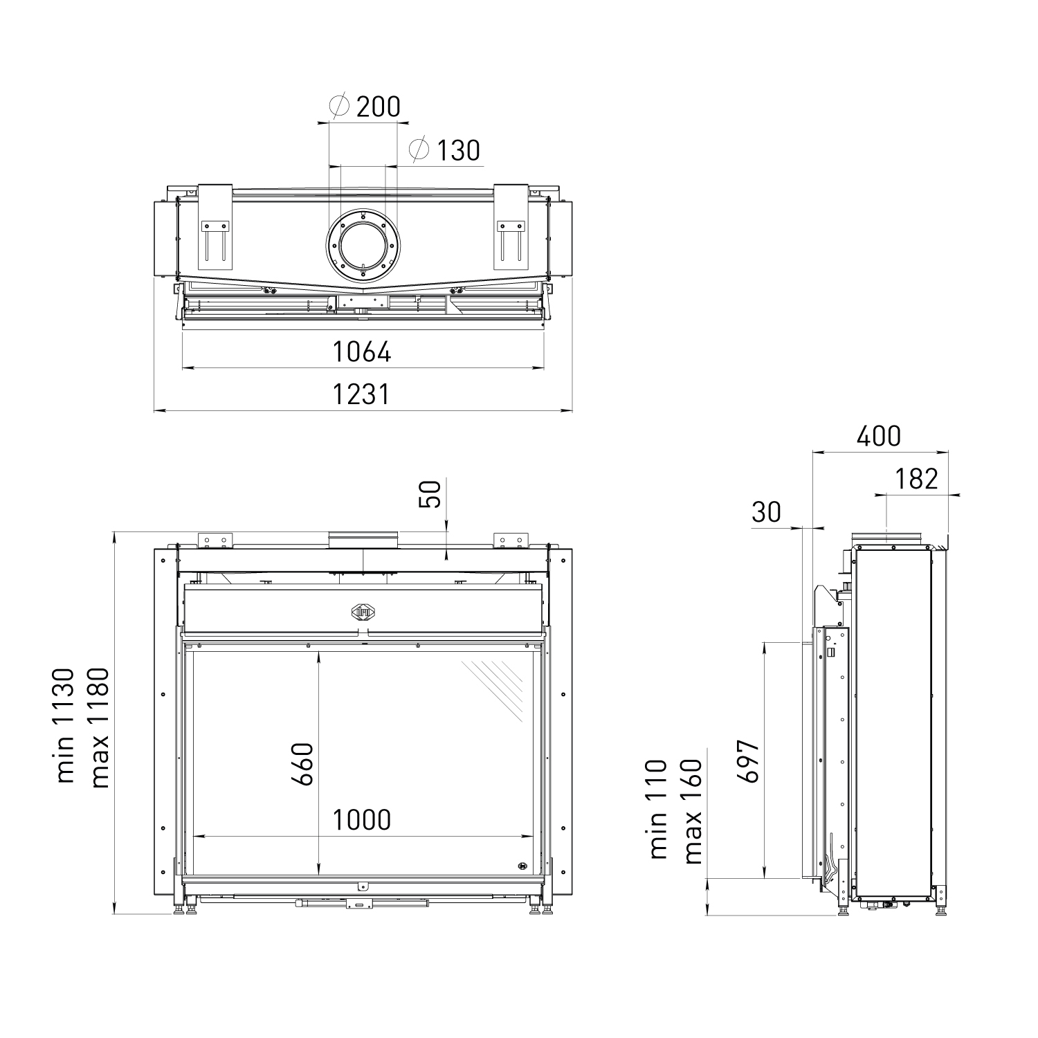 Spartherm DRU Maestro 100 RCH Gas-Kamineinsatz G20 / Stein / Clear View Spartherm DRU Maestro 100 RCH Gas-Kamineinsatz G20 / Stein / Clear View