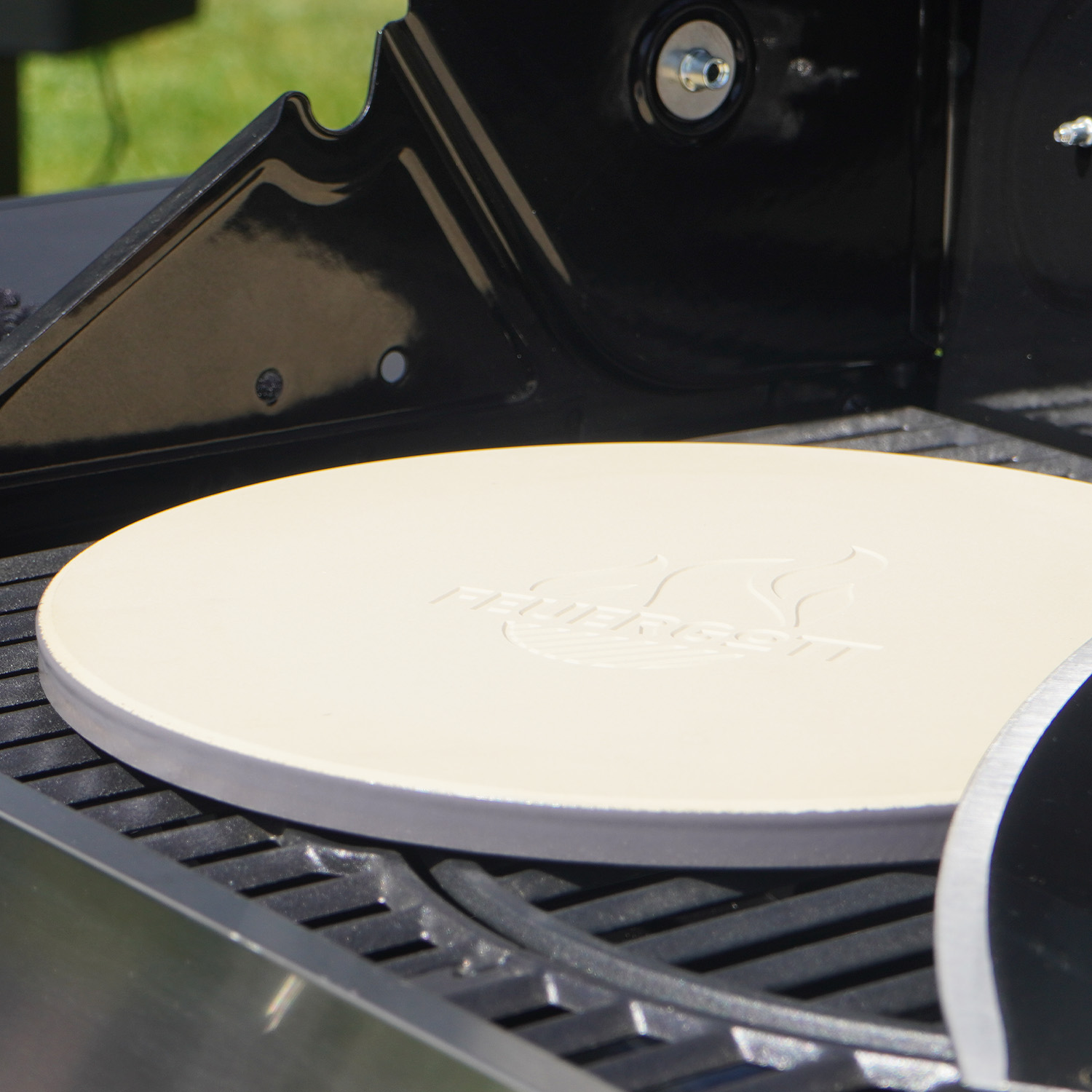 Feuergott Pizzastein glasiert, rund Feuergott Pizzastein glasiert, rund