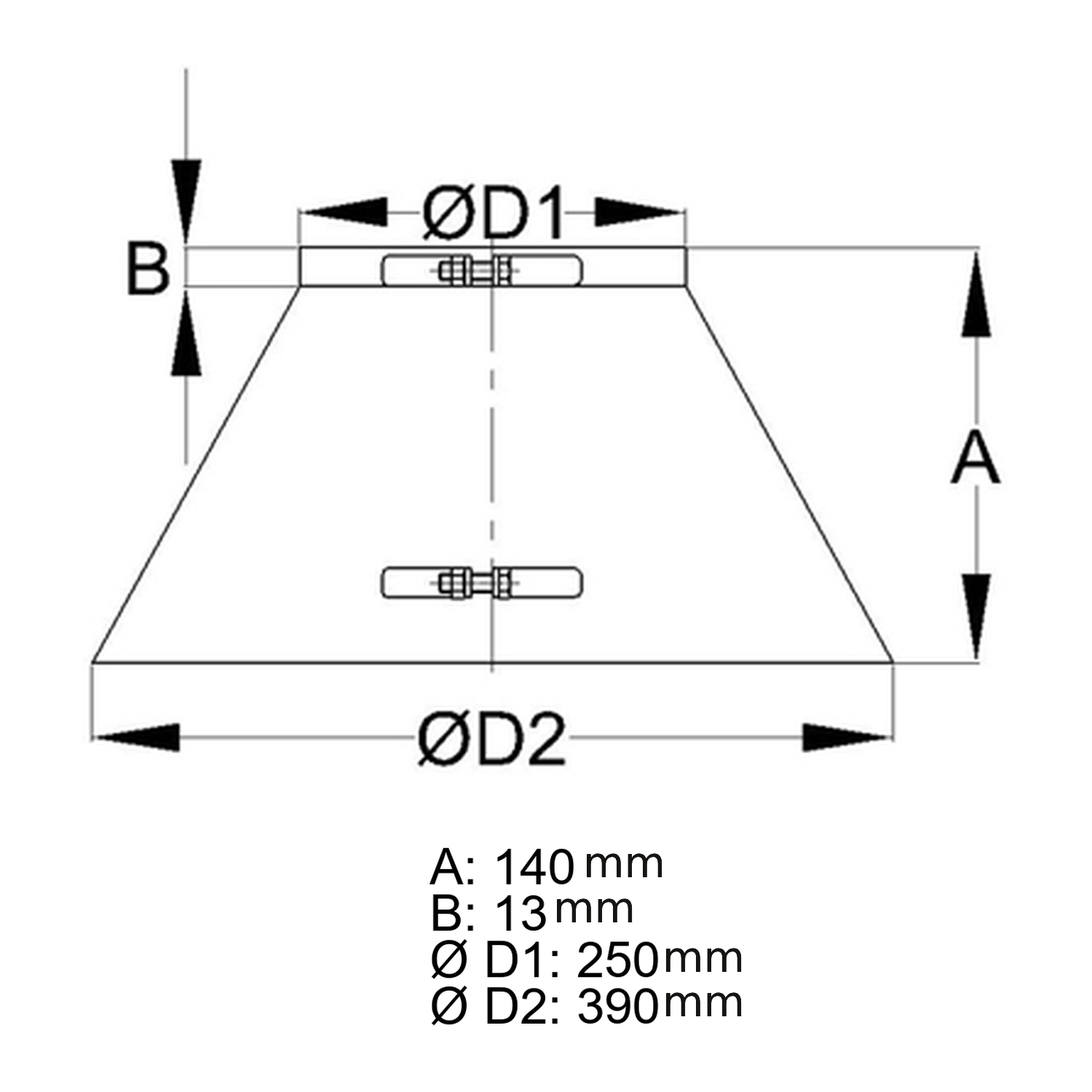 Schiedel Regenkragen H=140 mm für ICS Ø200 mm doppelwandig glänzend