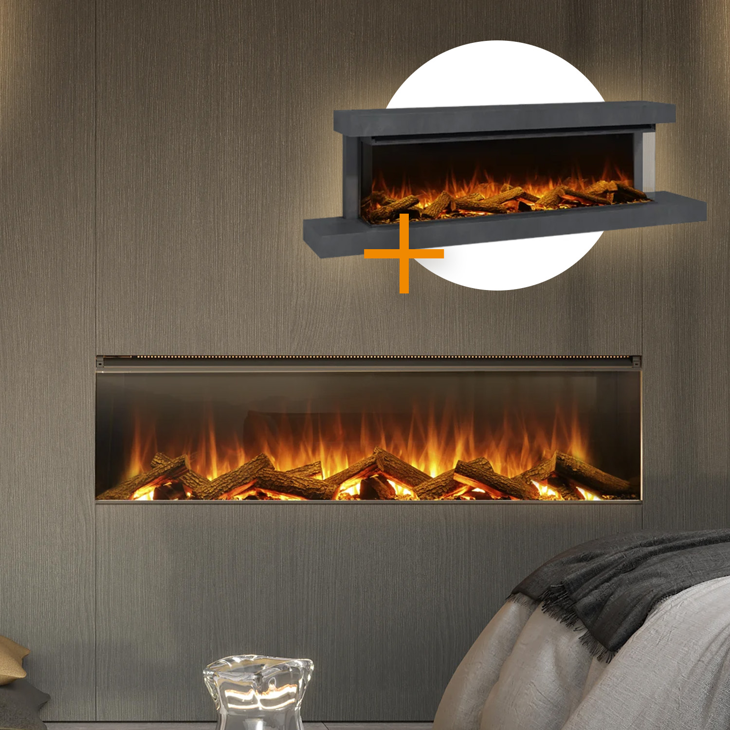 La Nordica Lumen 1600 LED Elektrokamin Anthrazit