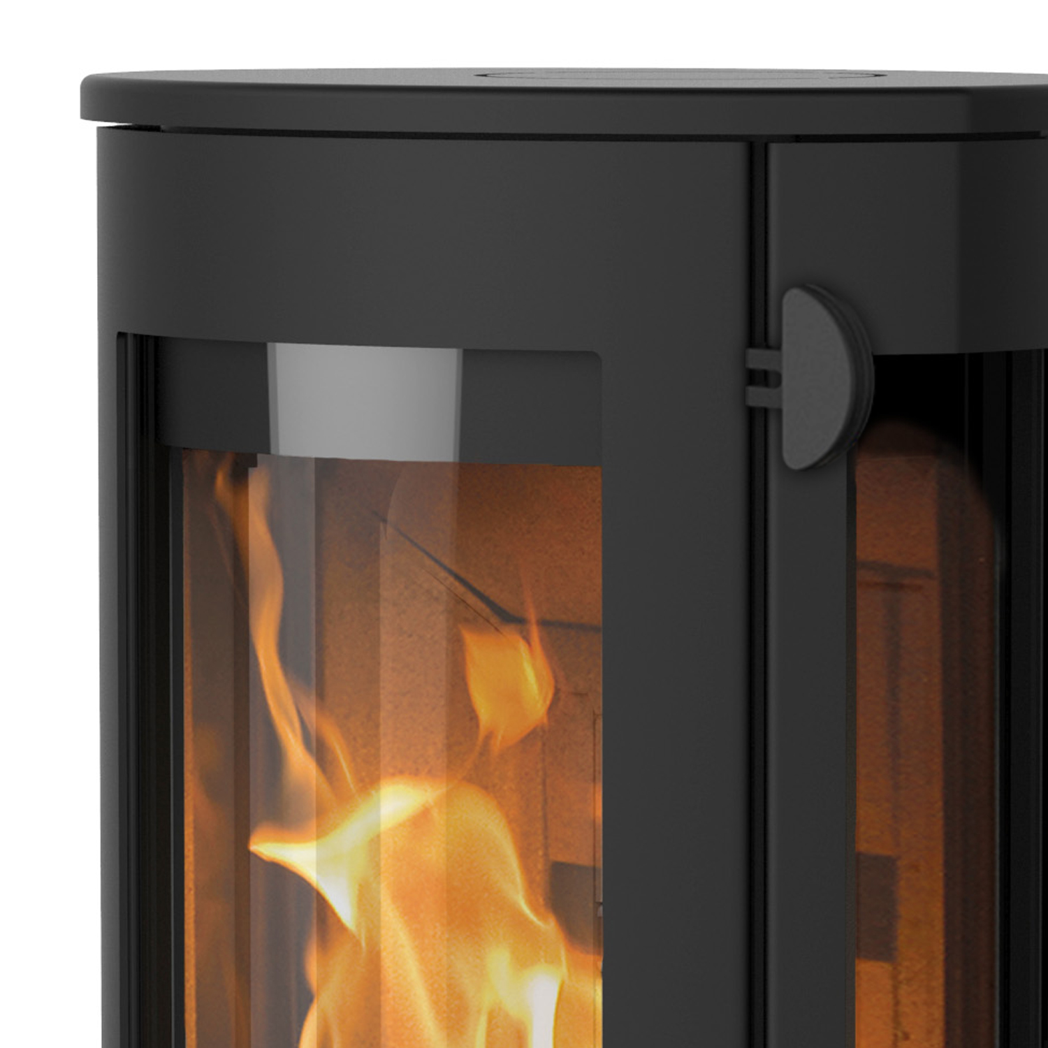 Lotus Liva 7G Kaminofen Schwarz, Rauchabgang hinten Lotus Liva 7G Kaminofen Schwarz, Rauchabgang hinten