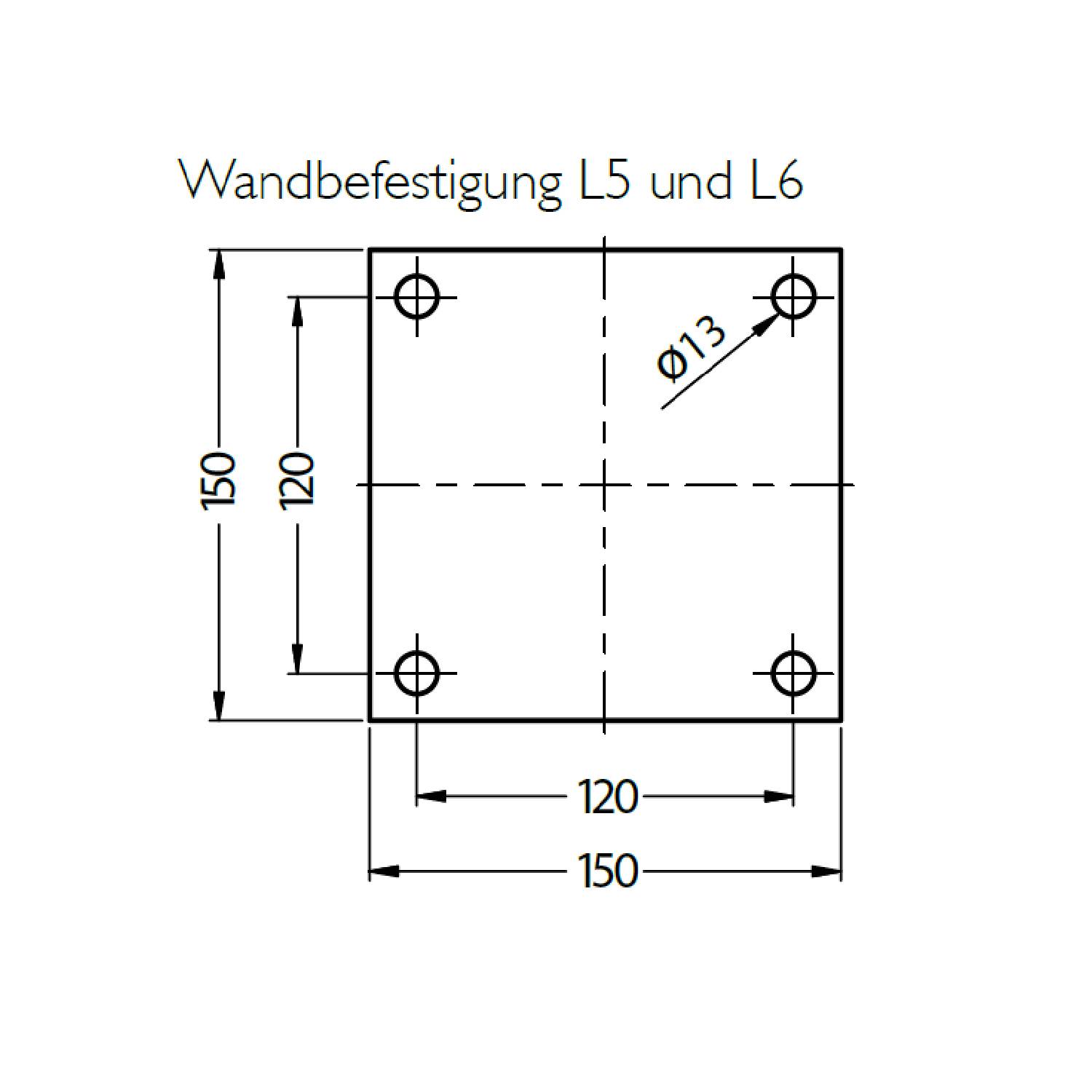 Schiedel Verlängerung für Wandhalter Typ L5 glänzend