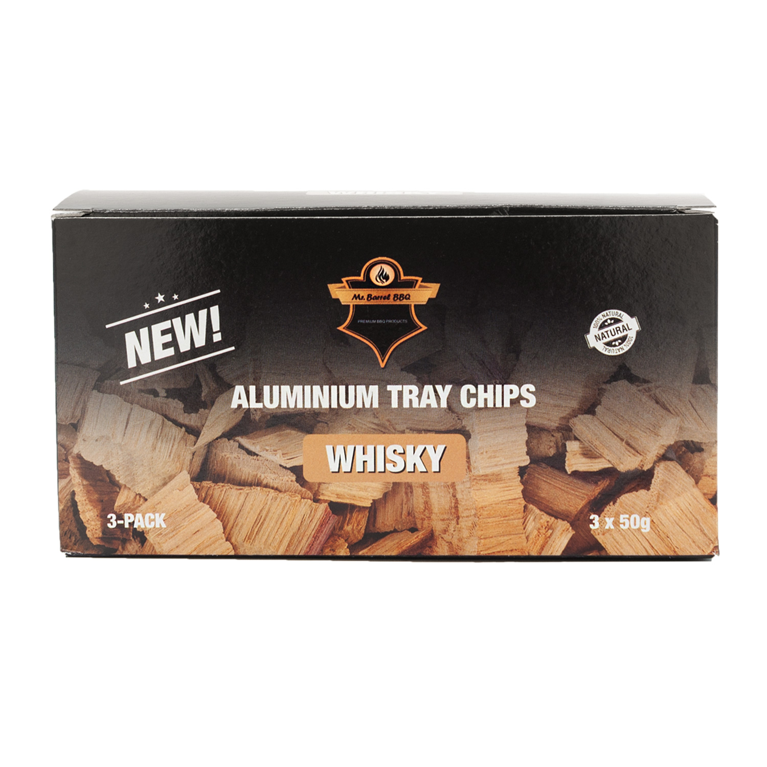 Mr. Barrel BBQ Smoking Chips S Whiskey, 3 x 50 g