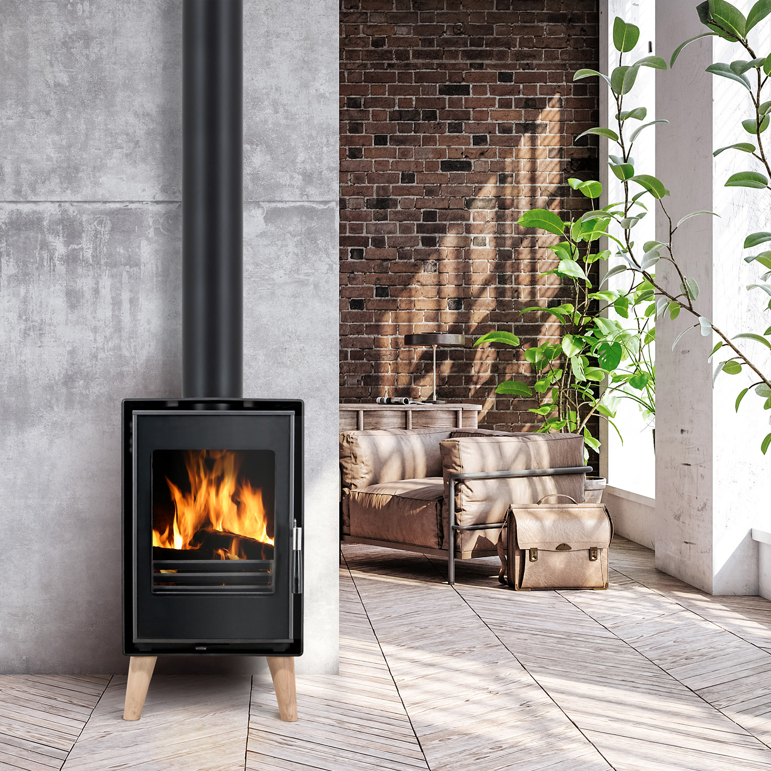 Precise Alvar Kaminofen Stahl Schwarz