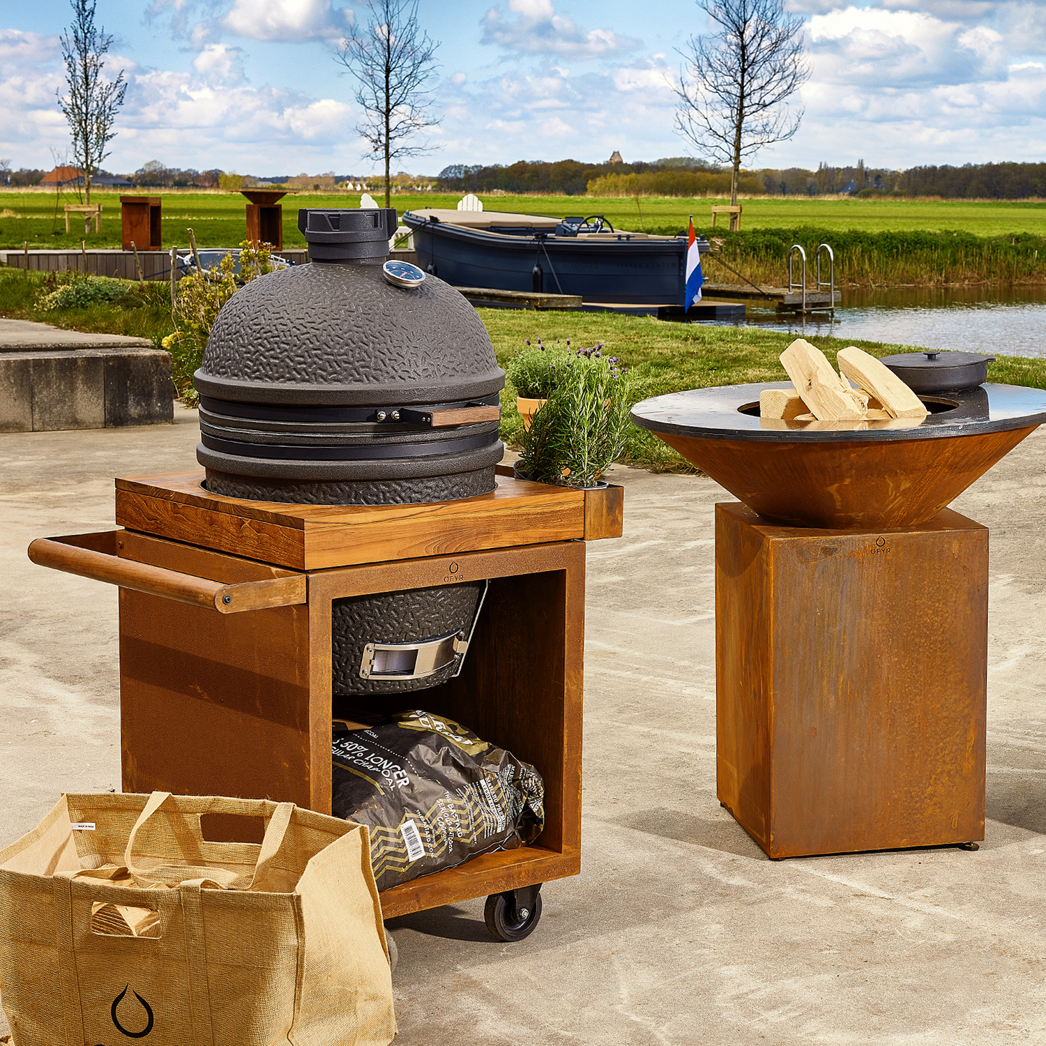 OFYR Sockel Corten 65 PRO Concrete für Kamado TB OFYR Sockel Corten 65 PRO Concrete für Kamado TB