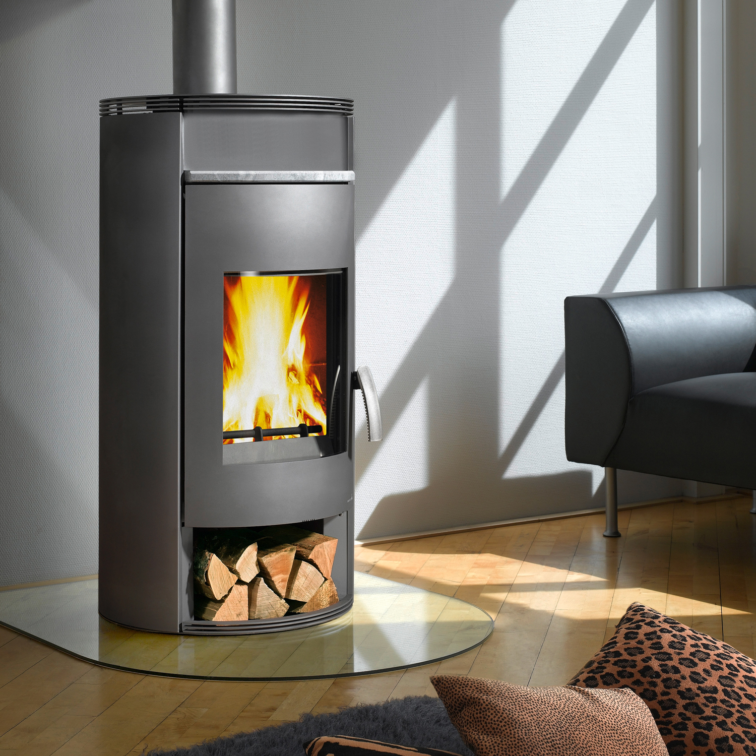 Wamsler Atlas Kaminofen Stahl Grau 6 kW Wamsler Atlas Kaminofen Stahl Grau 6 kW