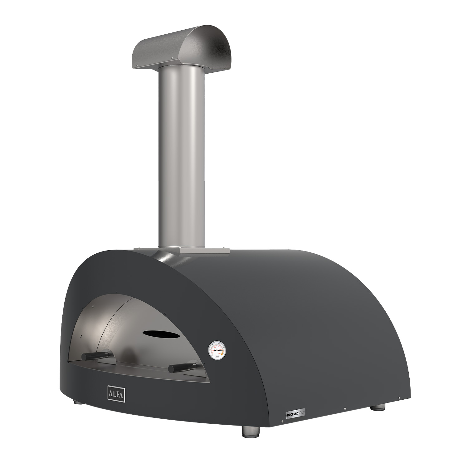 Alfa Moderno 5 Pizze Pizzaofen Holz Schiefer Grau