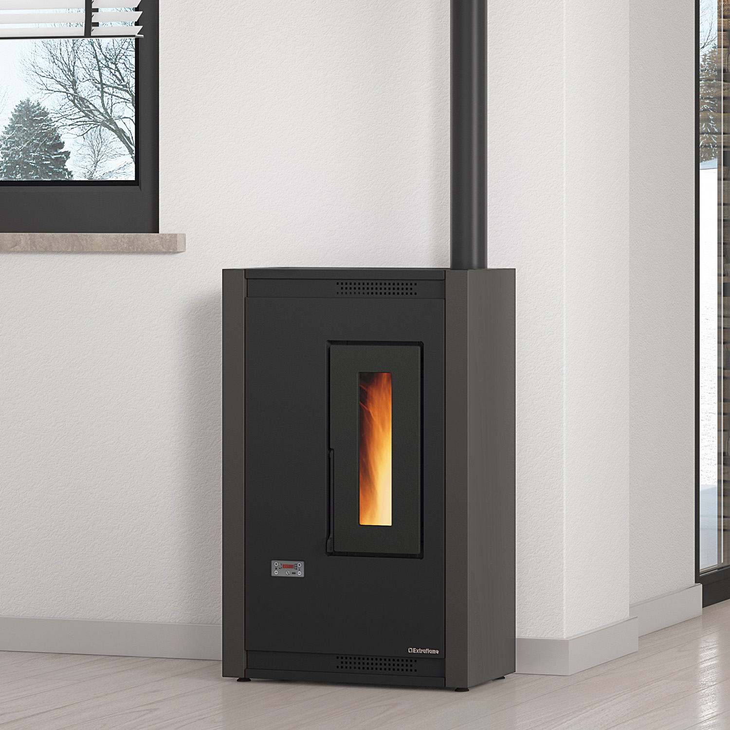 Extraflame Luisella 16 5.0 Pelletofen Graphitgrau Extraflame Luisella 16 5.0 Pelletofen Graphitgrau