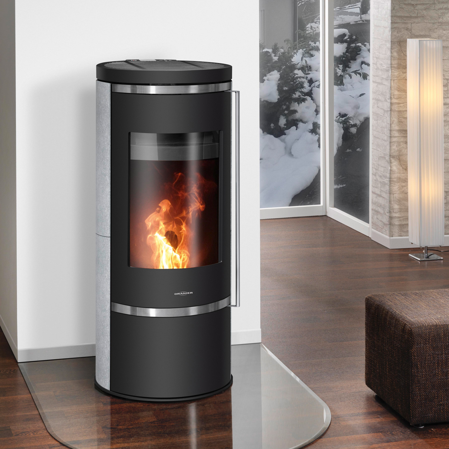 Oranier Carus Aqua 2.0 Wasserführender Pelletofen Stahl Schwarz / Speckstein Oranier Carus Aqua 2.0 Wasserführender Pelletofen Stahl Schwarz / Speckstein