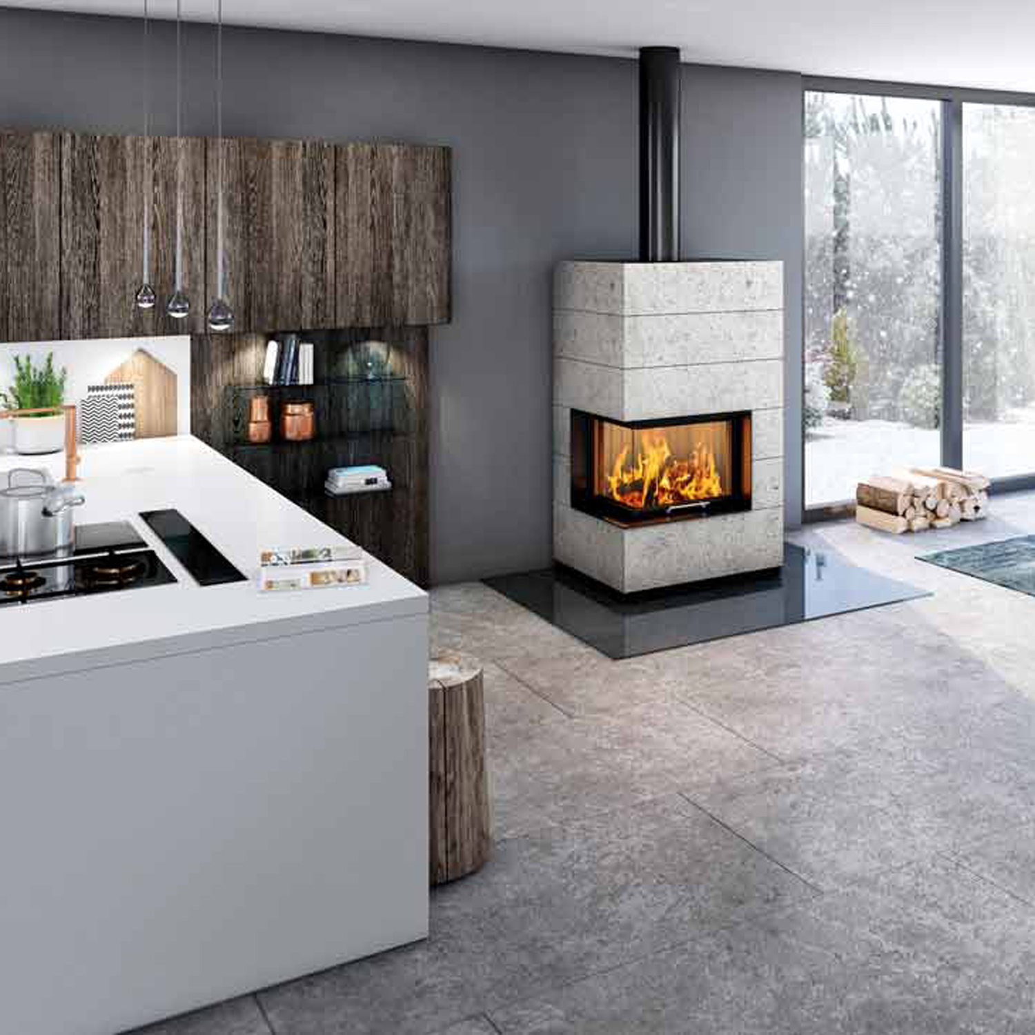 Spartherm wasserführender Kaminbausatz SIM 1/3 Varia 2Lh-4S H2O Natur Spartherm wasserführender Kaminbausatz SIM 1/3 Varia 2Lh-4S H2O Natur