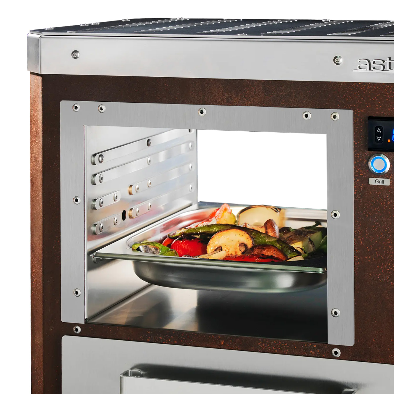 Asteus Tarso 800° Lifestyle Elektrogrill braun emailliert