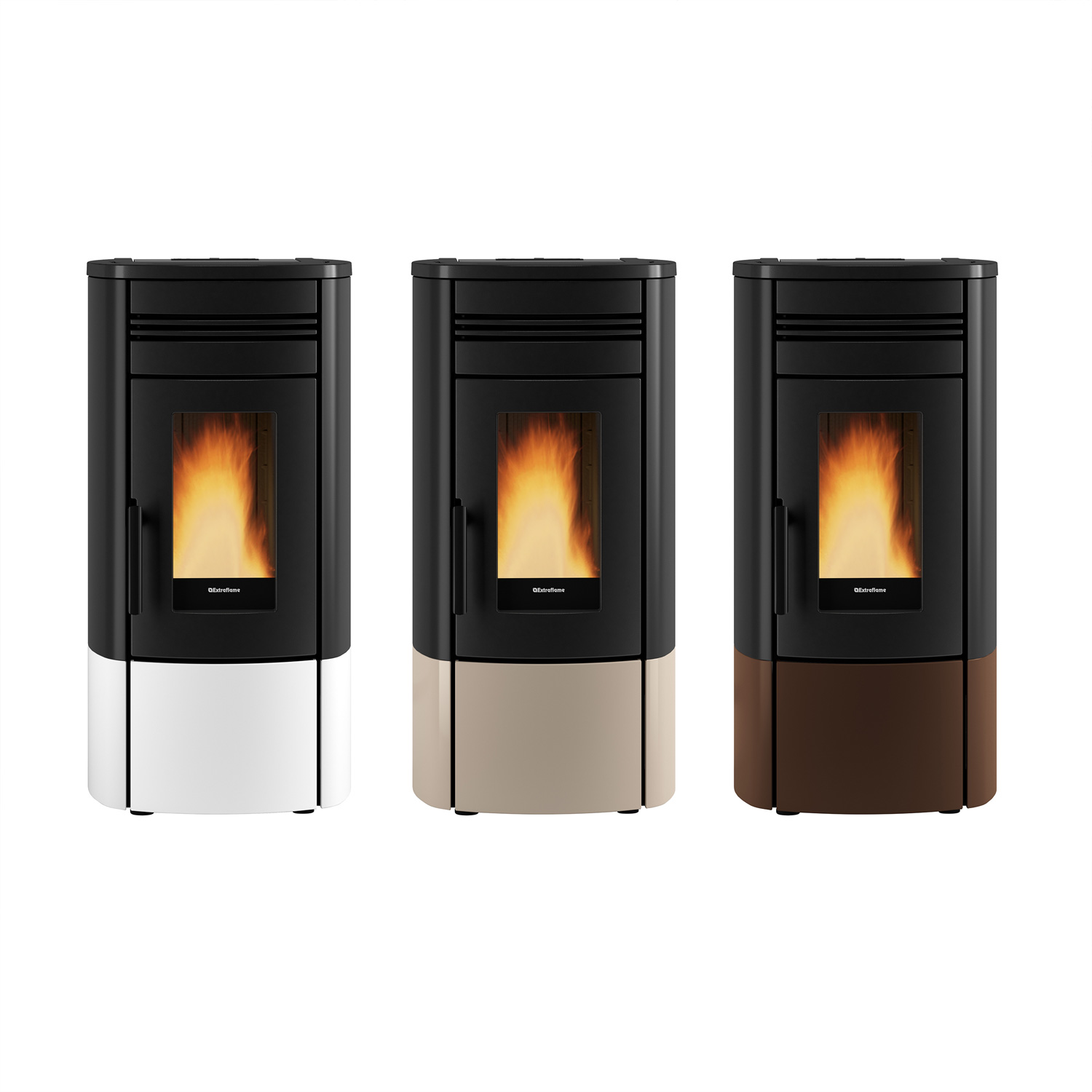 Extraflame Evolution Line Noris Plus Pelletofen Stahl Taubengrau