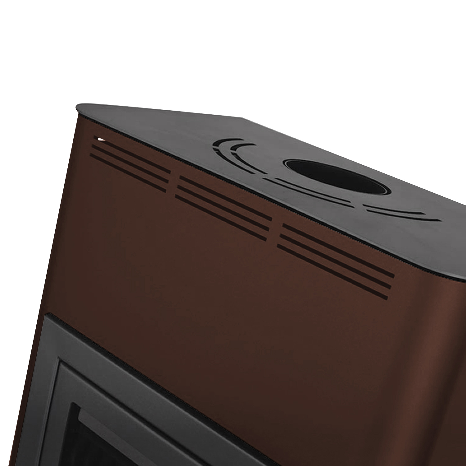 Aquaflam 17 Automatic Wasserführender Kaminofen Brown