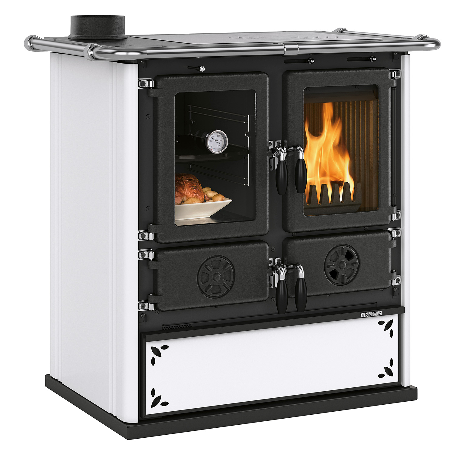 La Nordica Rosetta SX.16 Steel Küchenofen Stahl Weiss gesprenkelt